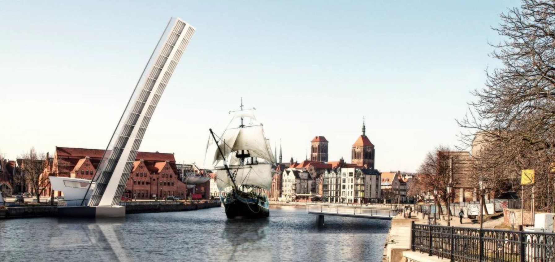 New Footbridge in Gdansk will be built according Ponting design