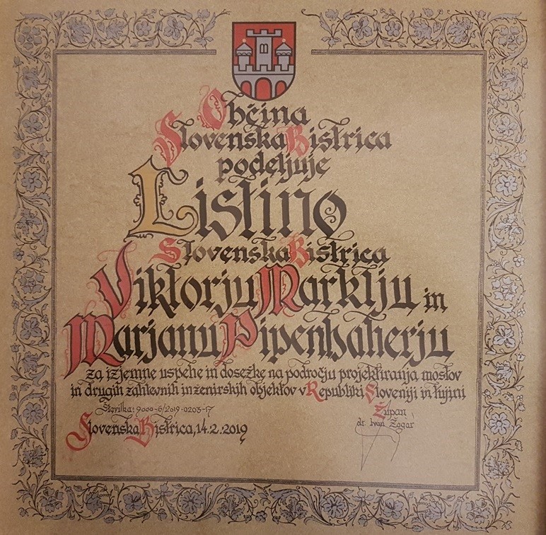 Dr. Viktor Markelj and Marjan Pipenbaher honored by Slovenska Bistrica