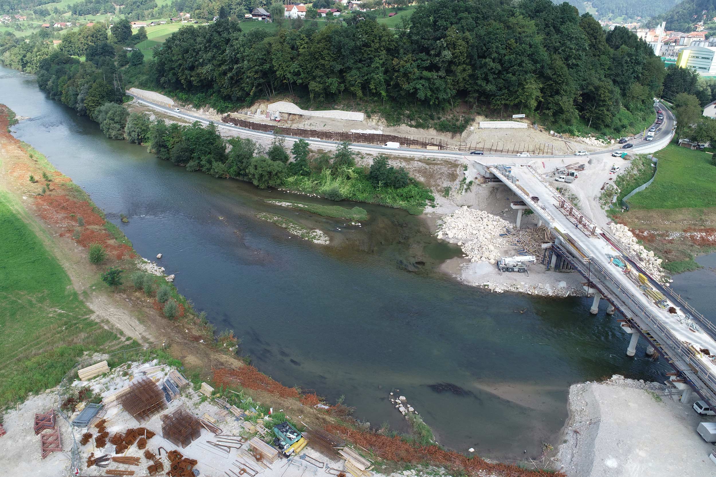 Superstructure completed for Bridge over Savinja in Laško