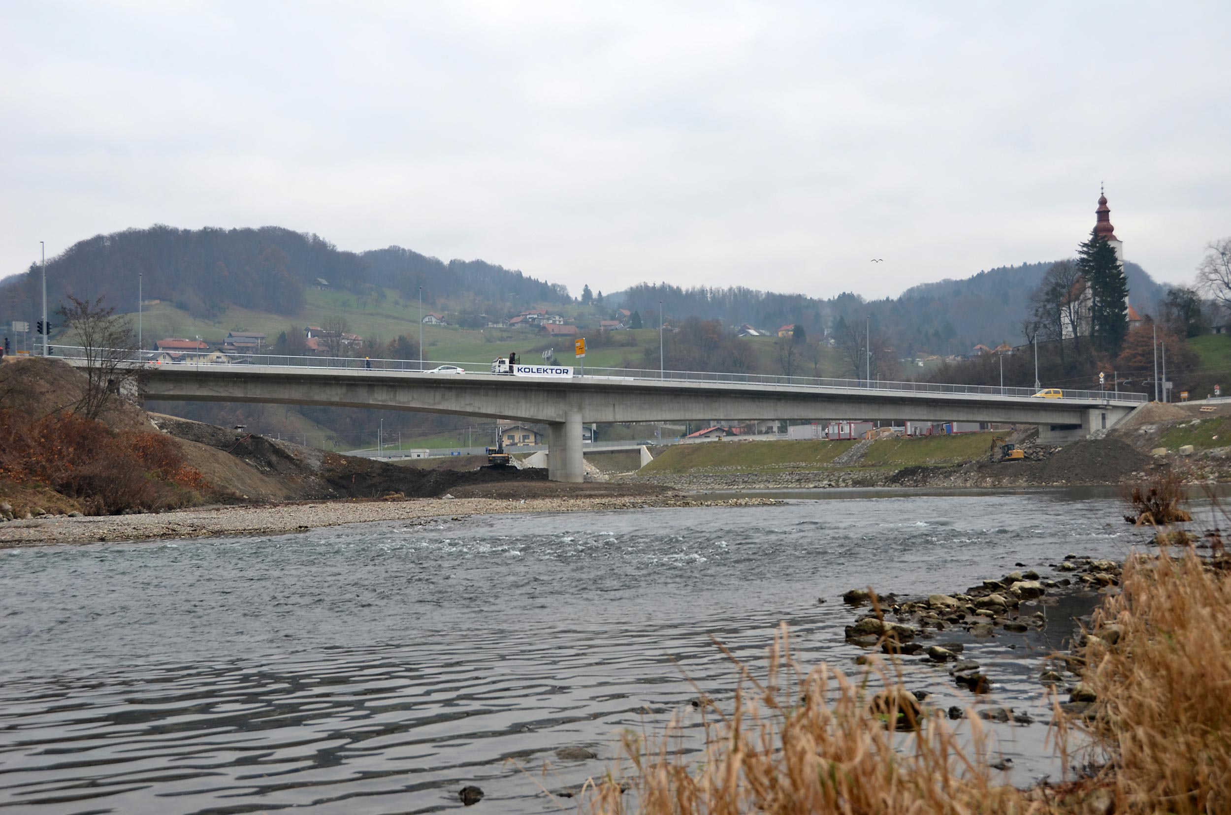 Bridge over Savinja in Laško nearing completion