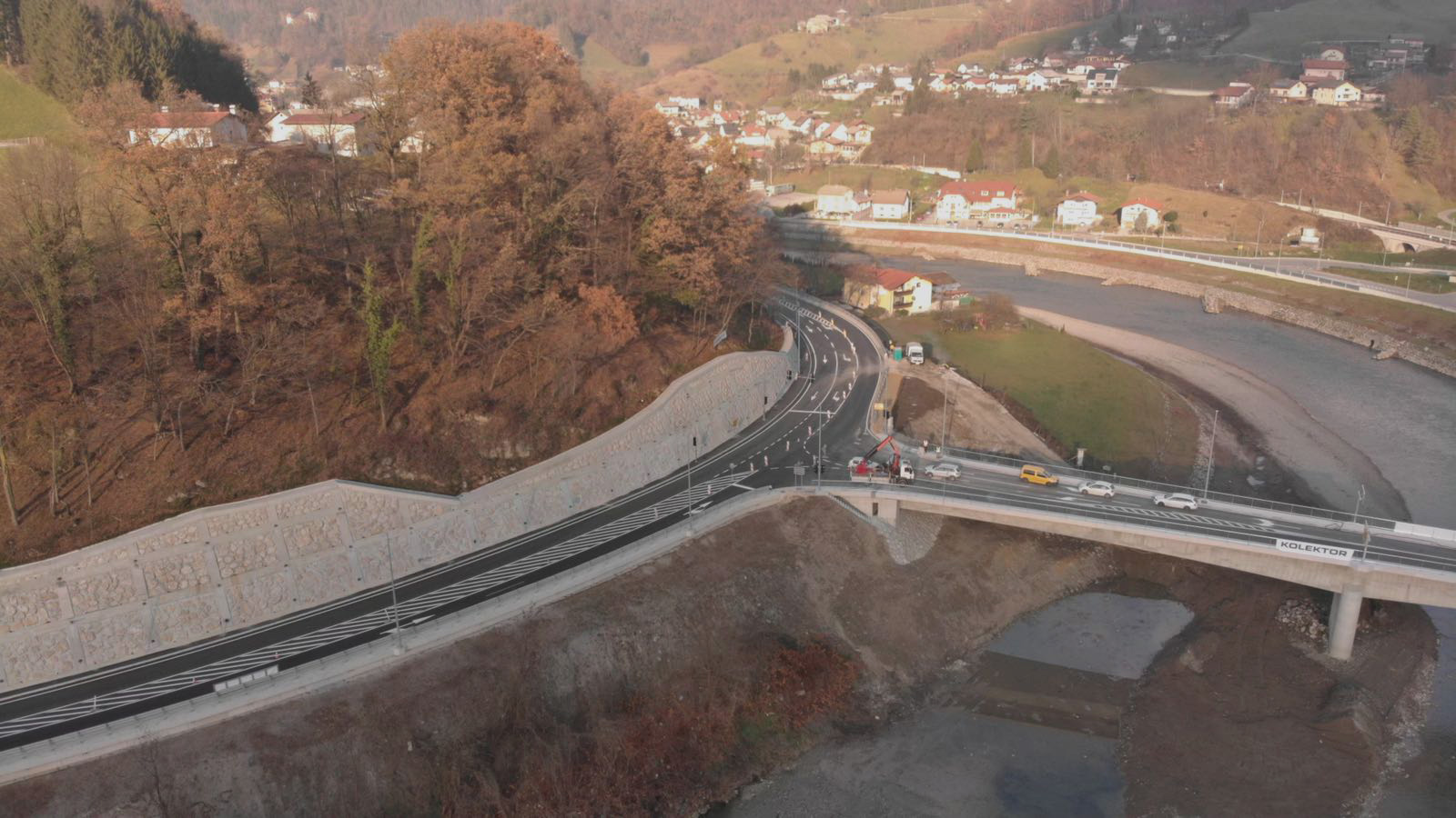Bridge over Savinja in Laško nearing completion