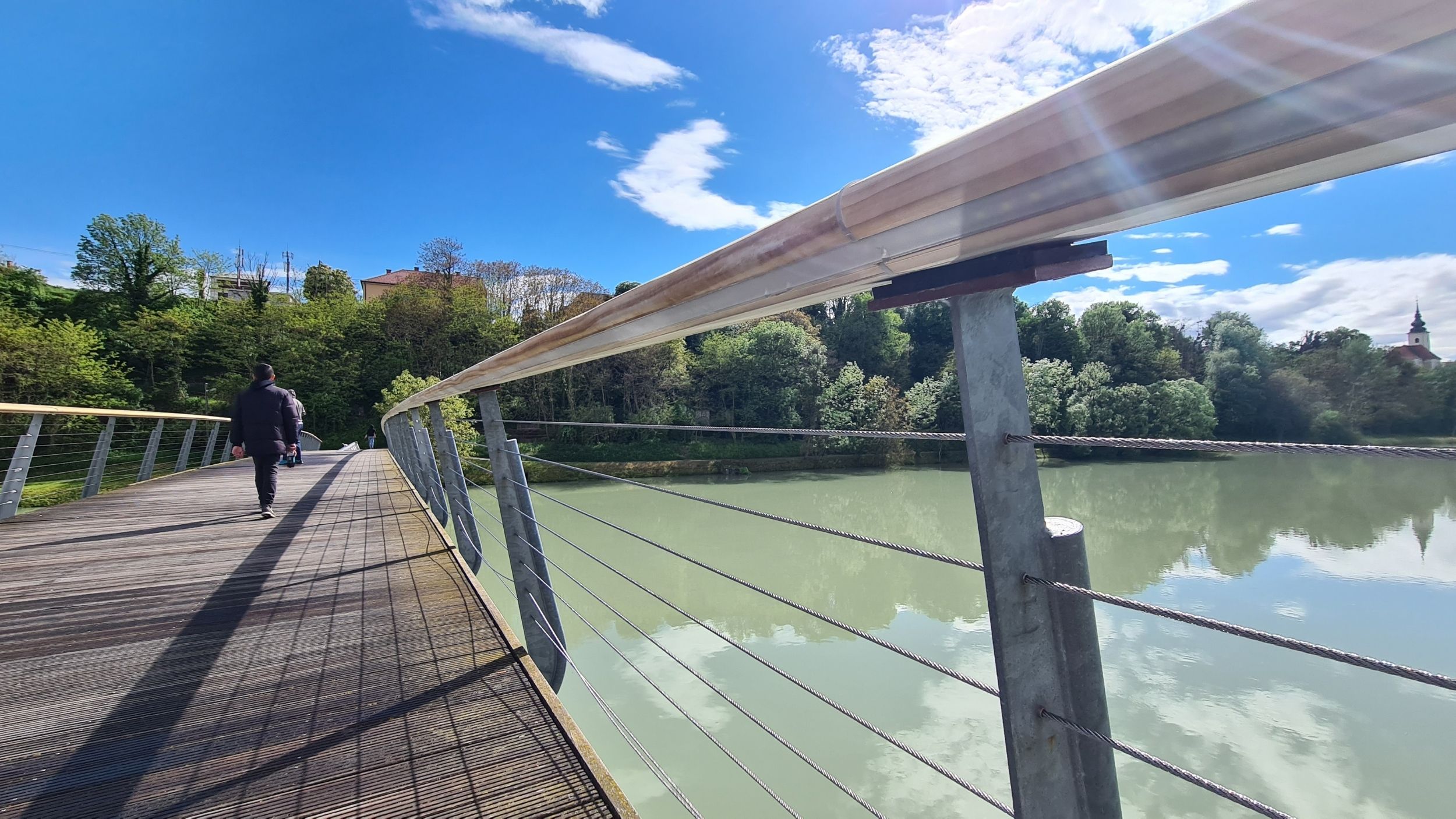 Footbridge Studenci undergoing partial rehabilitation