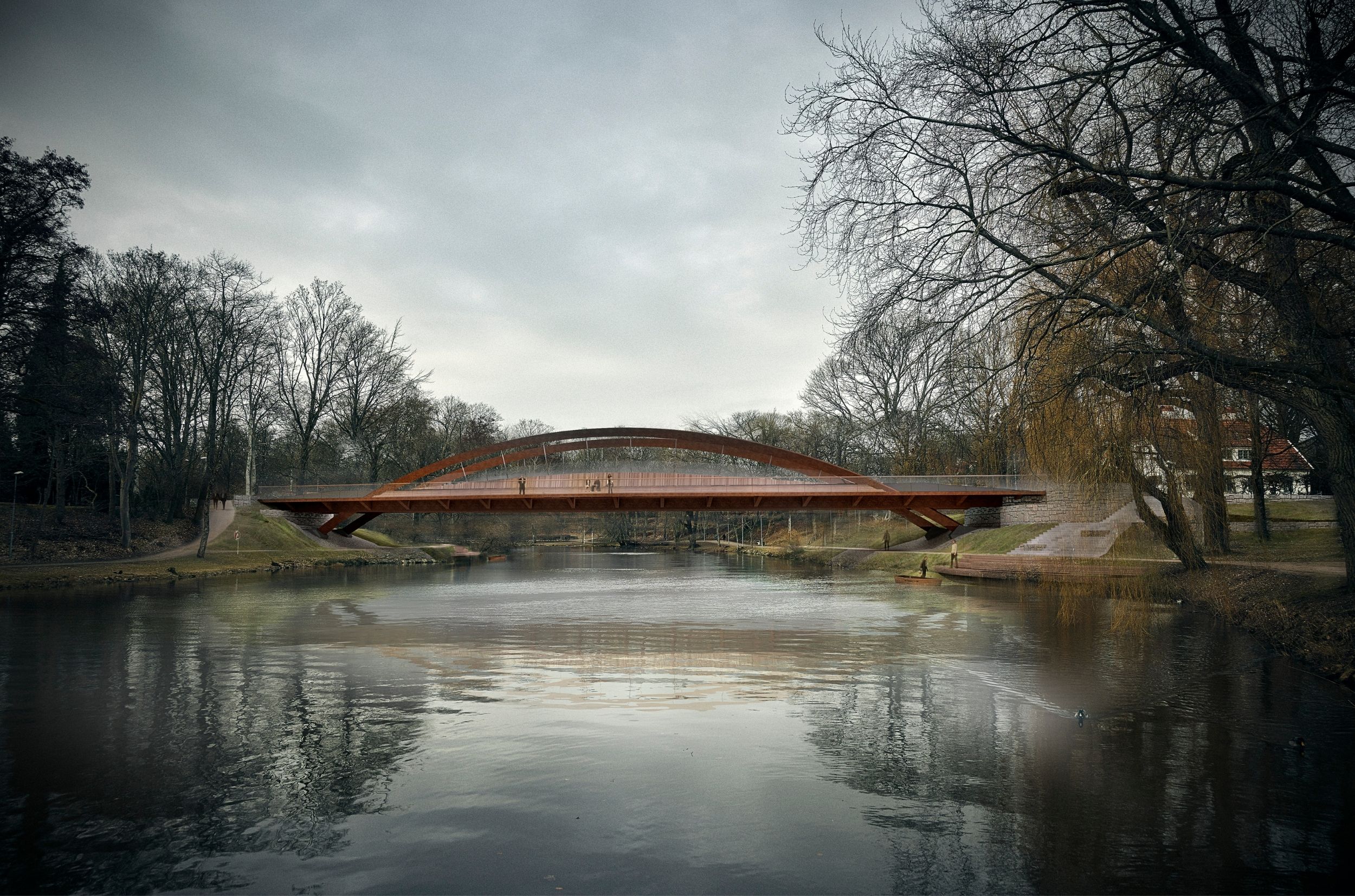 Competition proposal for the new bridge over Rönne in Ängelholm, Sweden
