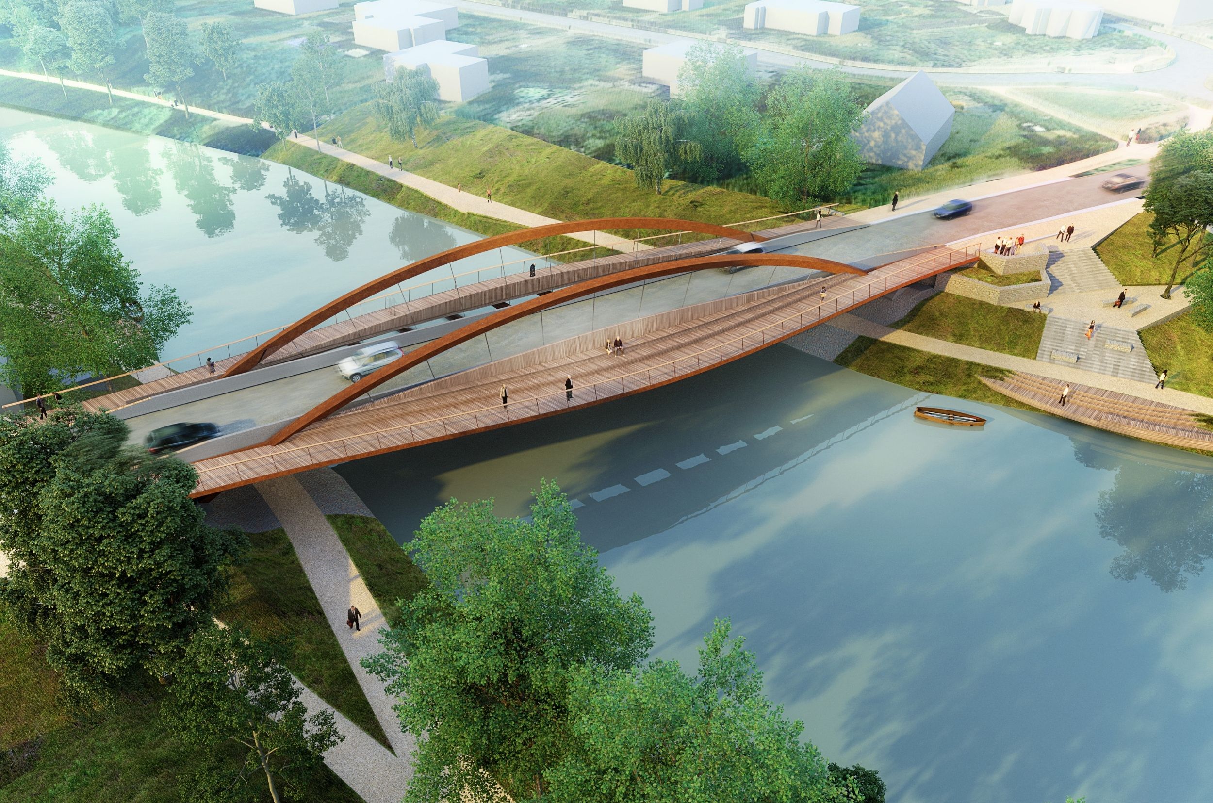 Competition proposal for the new bridge over Rönne in Ängelholm, Sweden