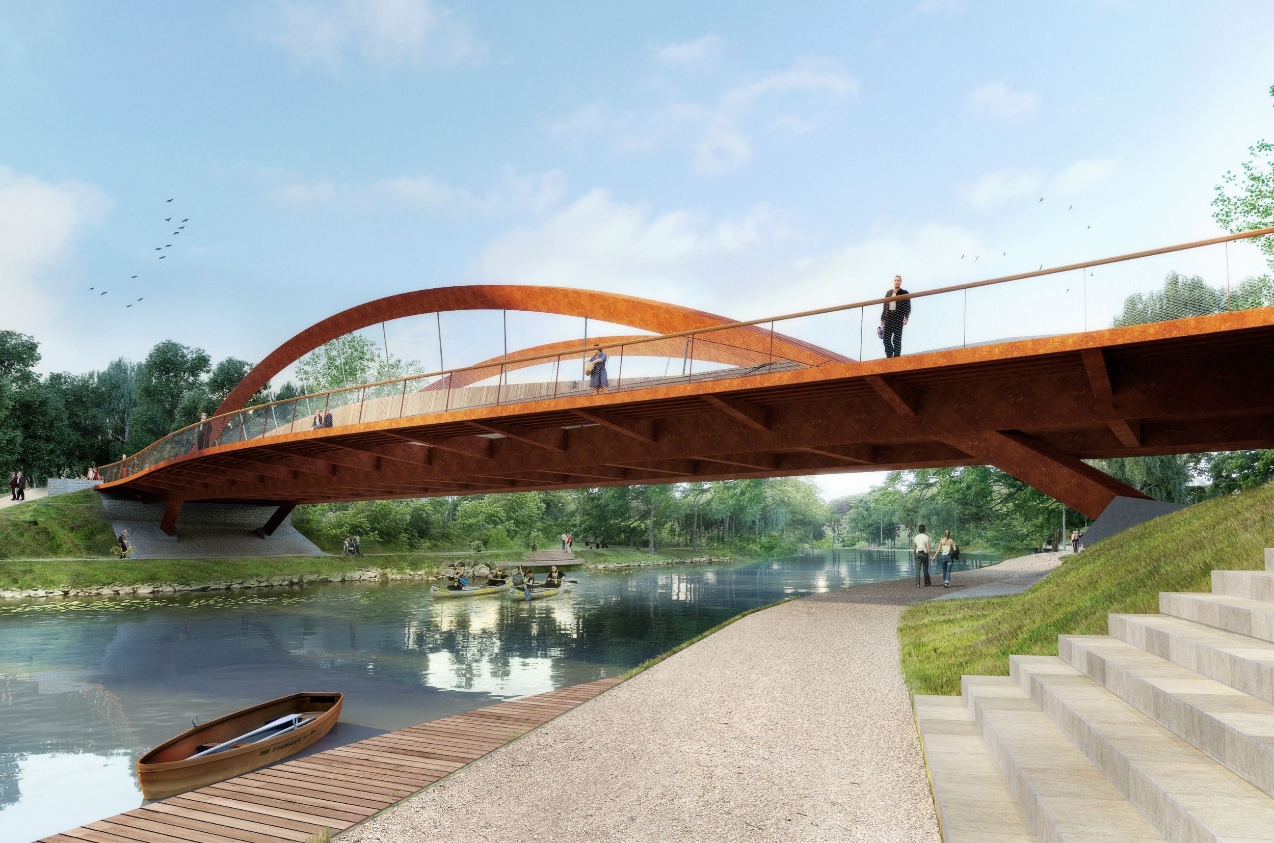 Competition proposal for the new bridge over Rönne in Ängelholm, Sweden