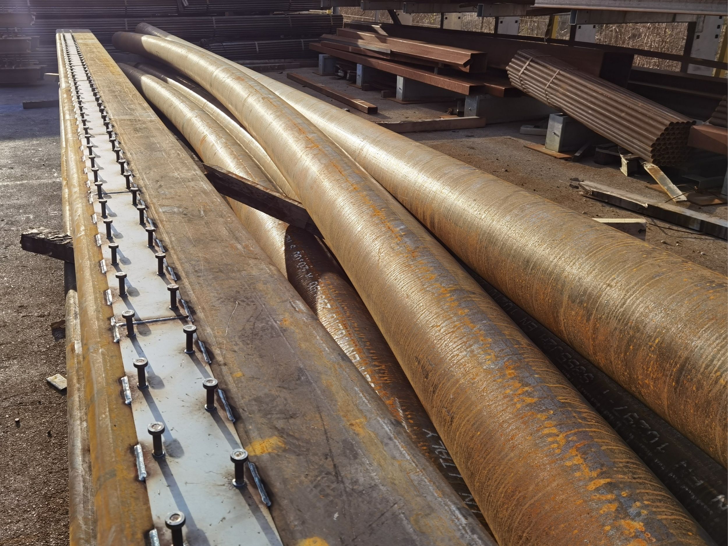 Production of steel structure for the 177.5 meters long overpass Sonce
