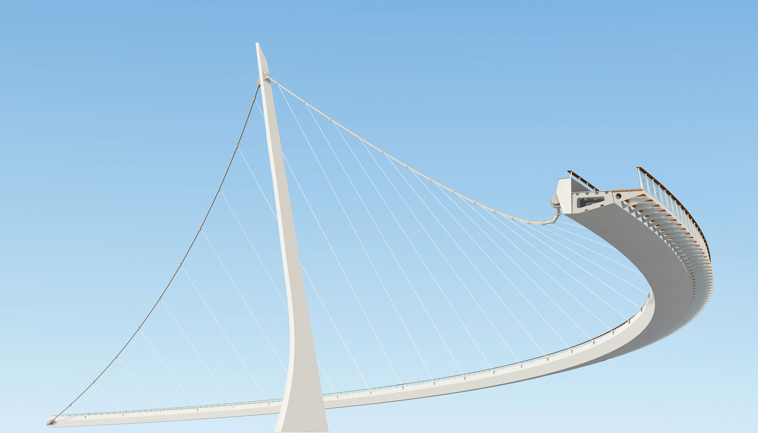 Ponting’s design competition entry for a new footbridge across the Island of Maribor at all entries exhibition
