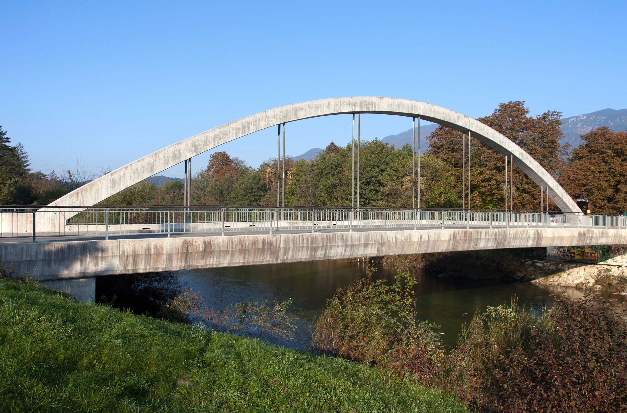Bridge over Savinja in Mozirje