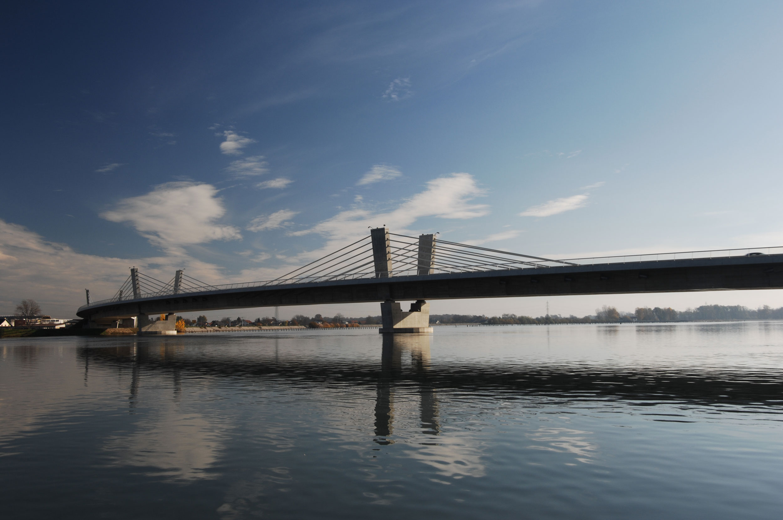 Puh Bridge over Drava in Ptuj