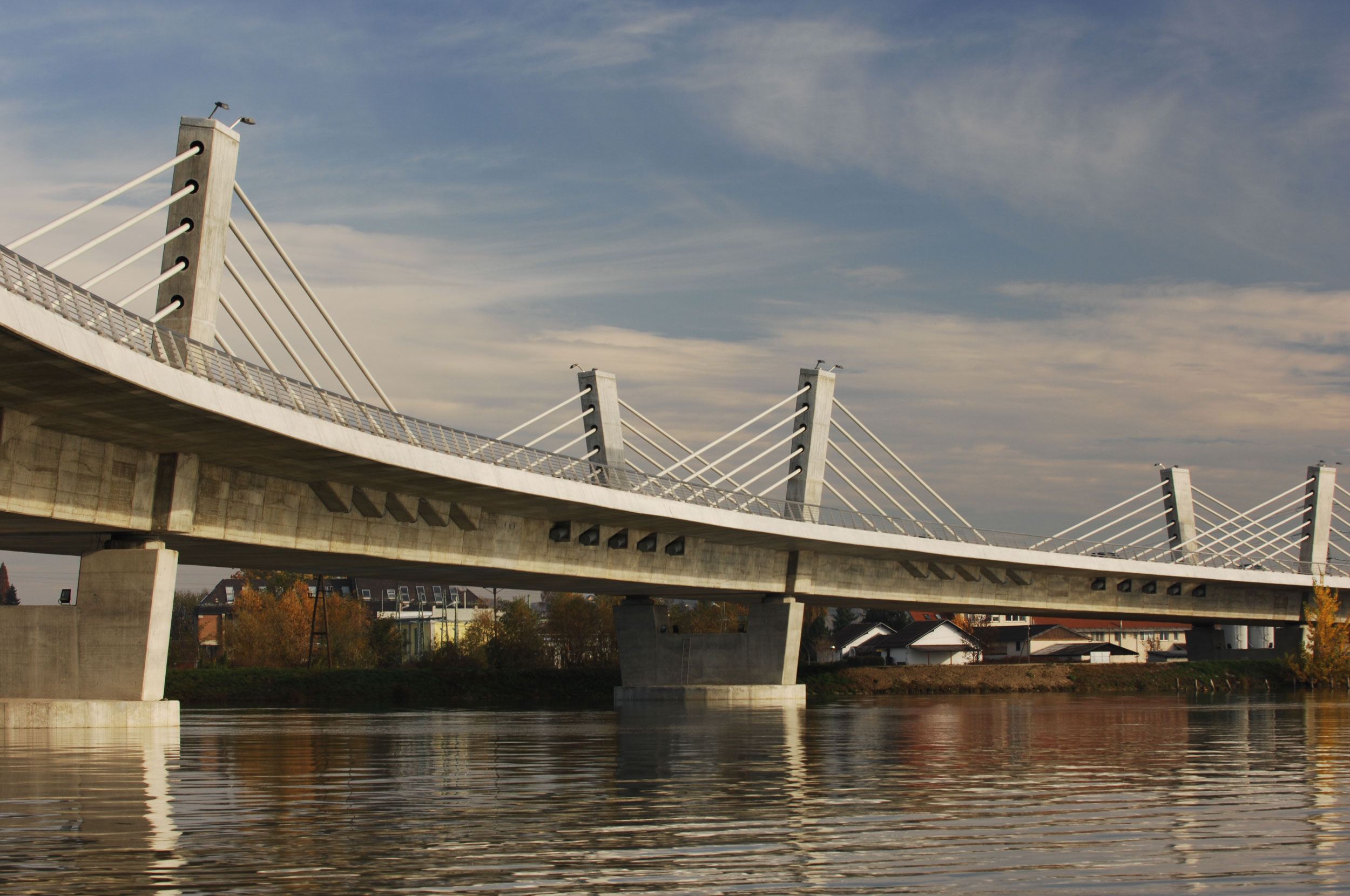 Puh Bridge over Drava in Ptuj