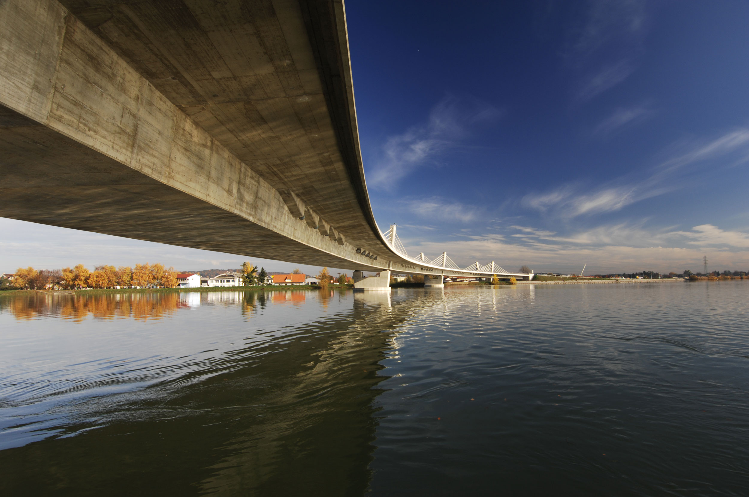 Puh Bridge over Drava in Ptuj