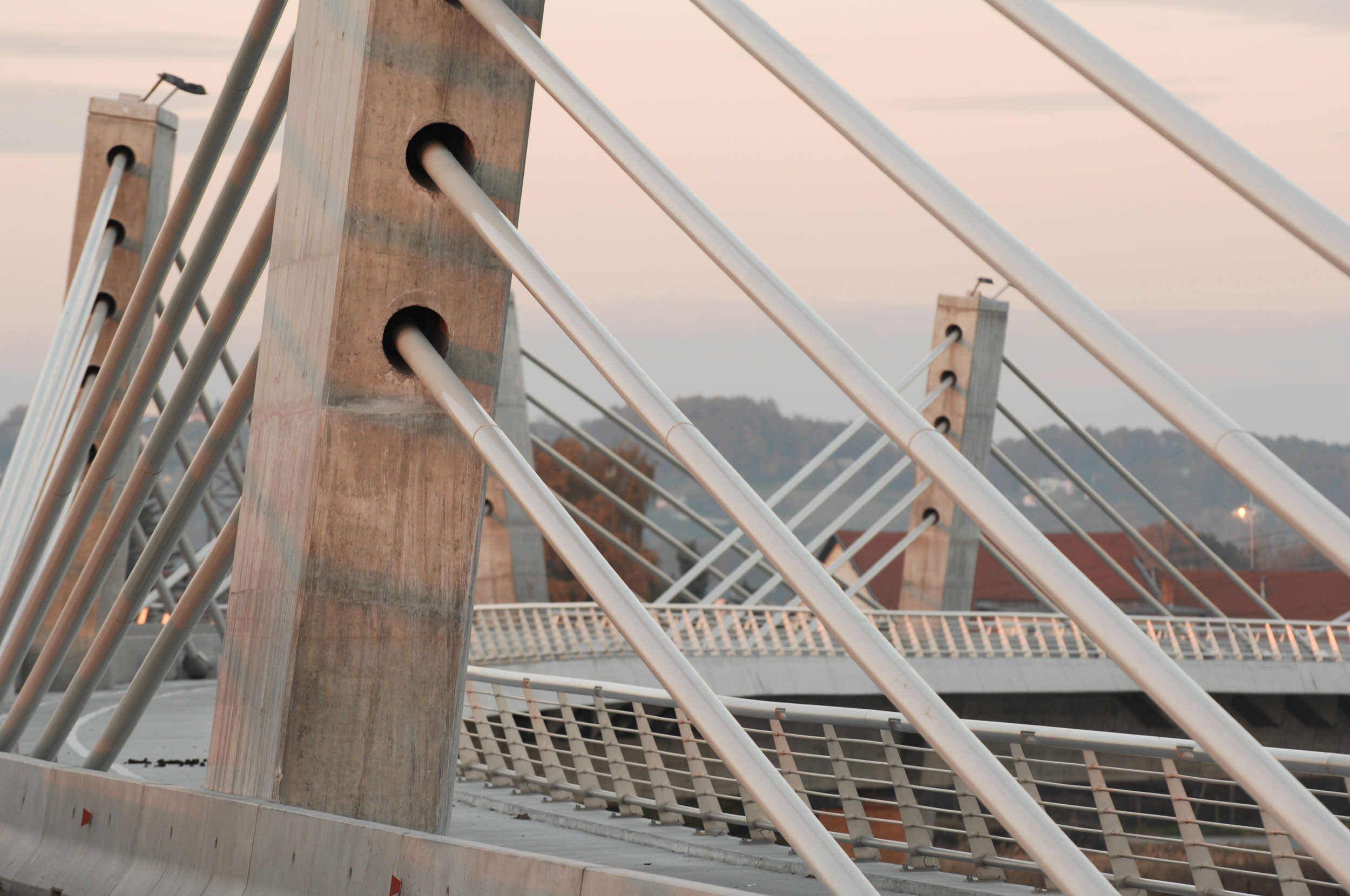 Puh Bridge over Drava in Ptuj