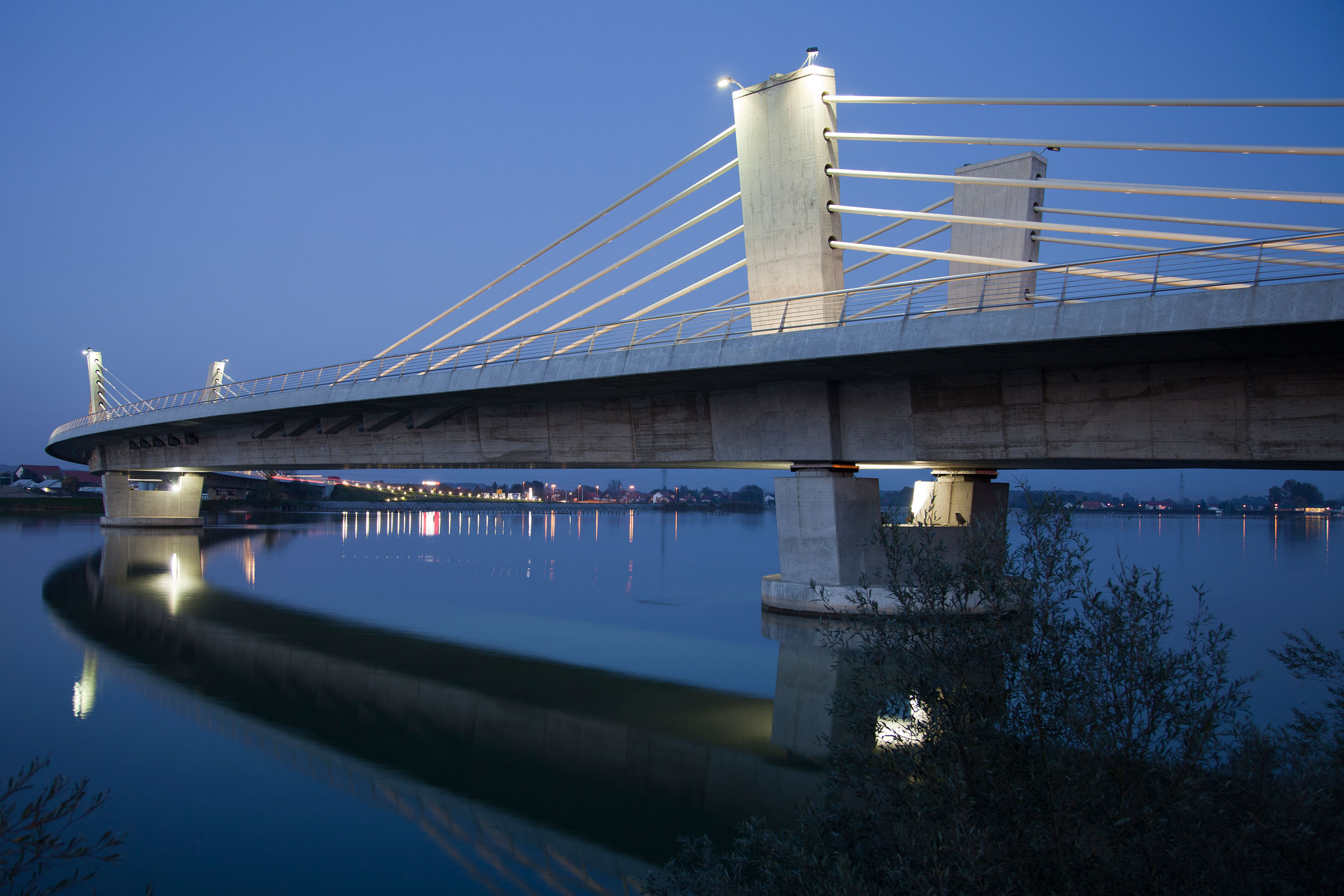 Puh Bridge over Drava in Ptuj
