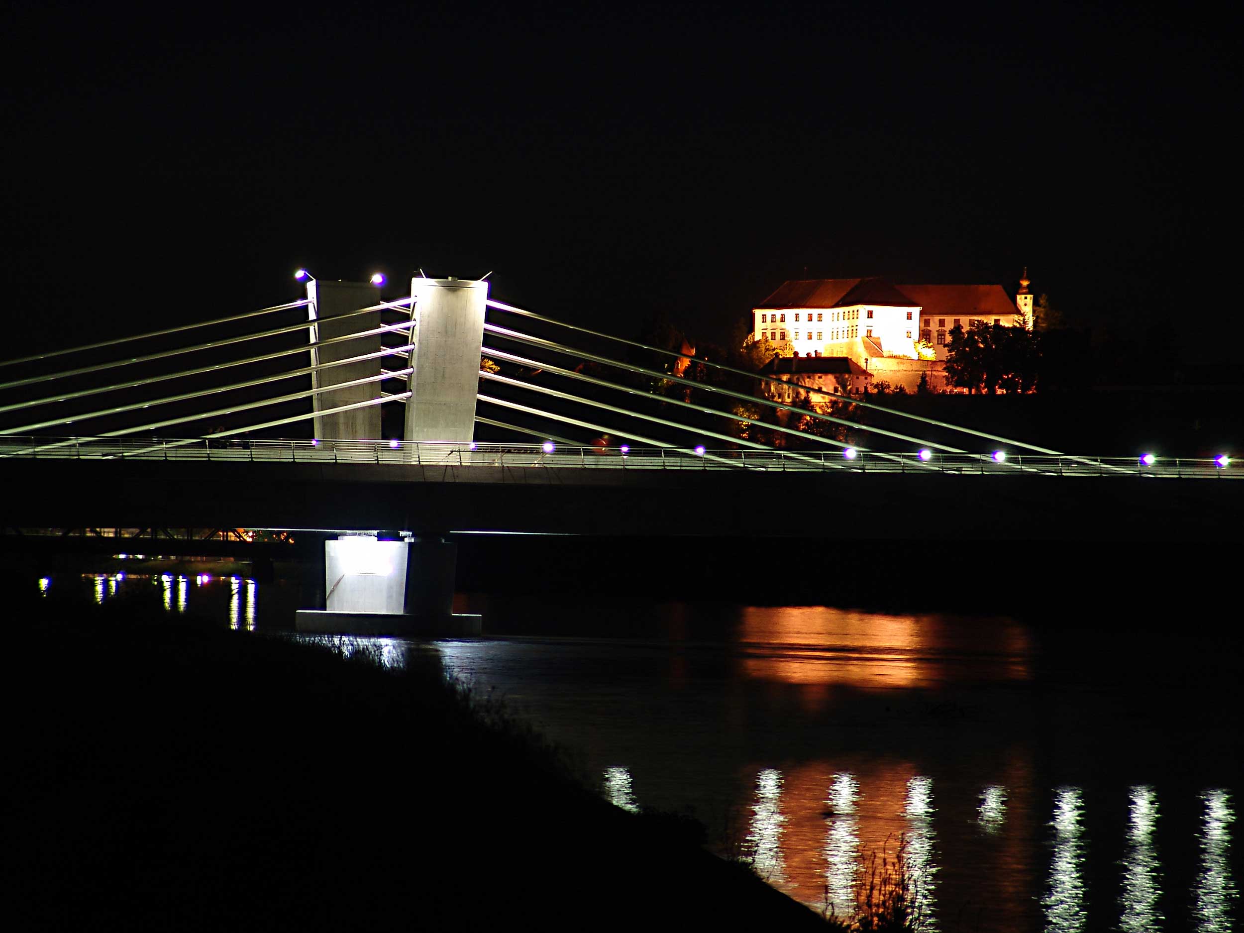 Puh Bridge over Drava in Ptuj