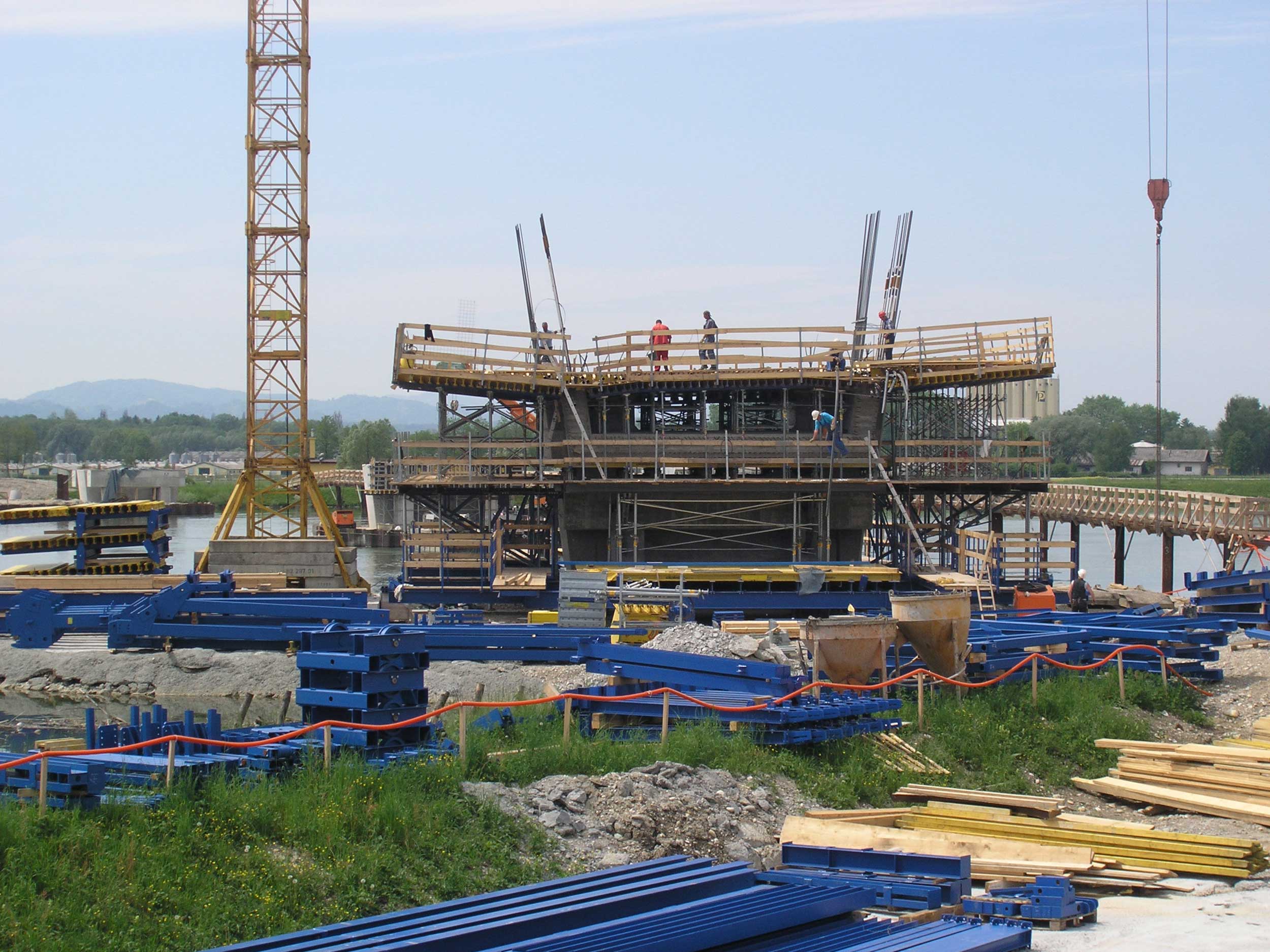 Puh Bridge over Drava in Ptuj