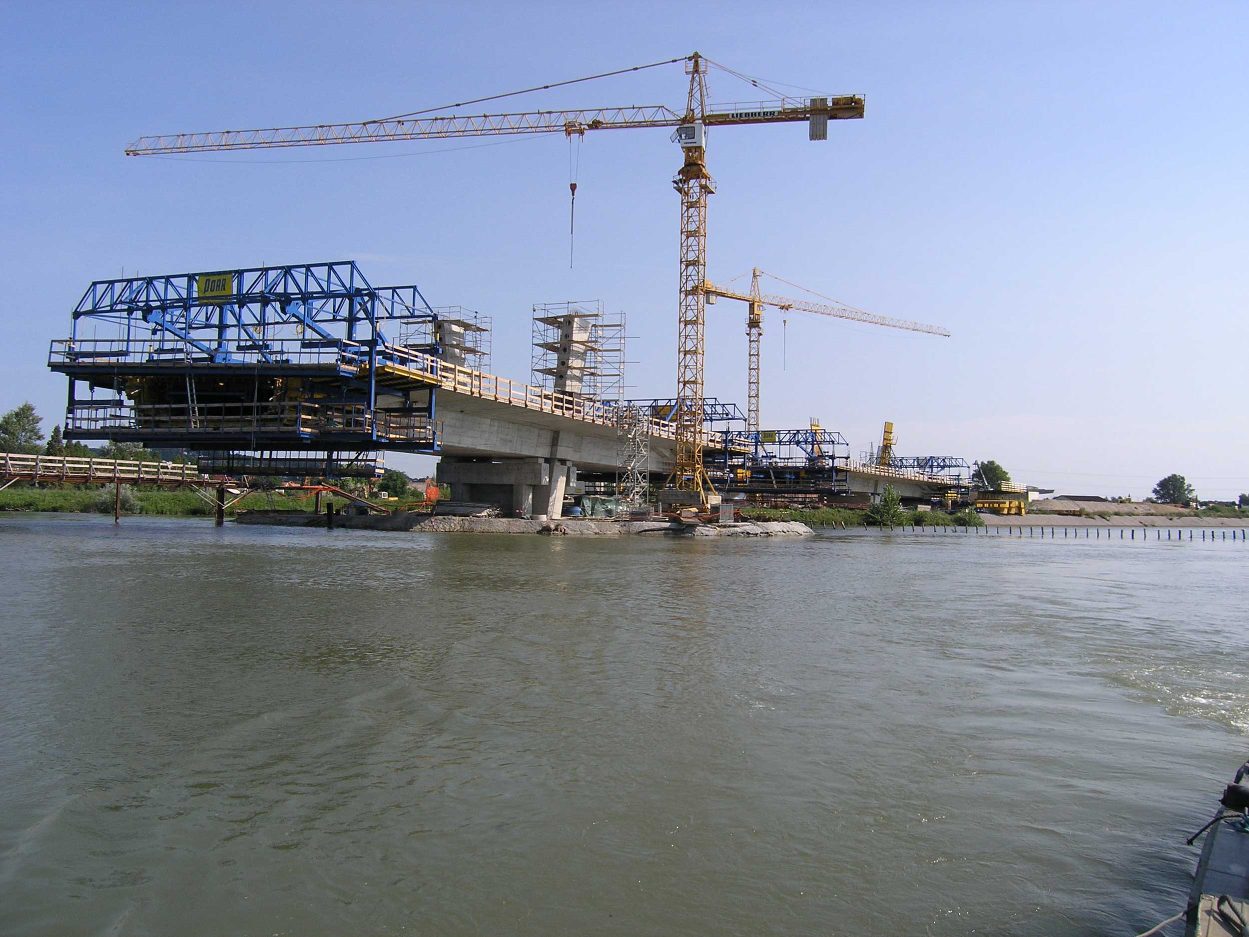 Puh Bridge over Drava in Ptuj