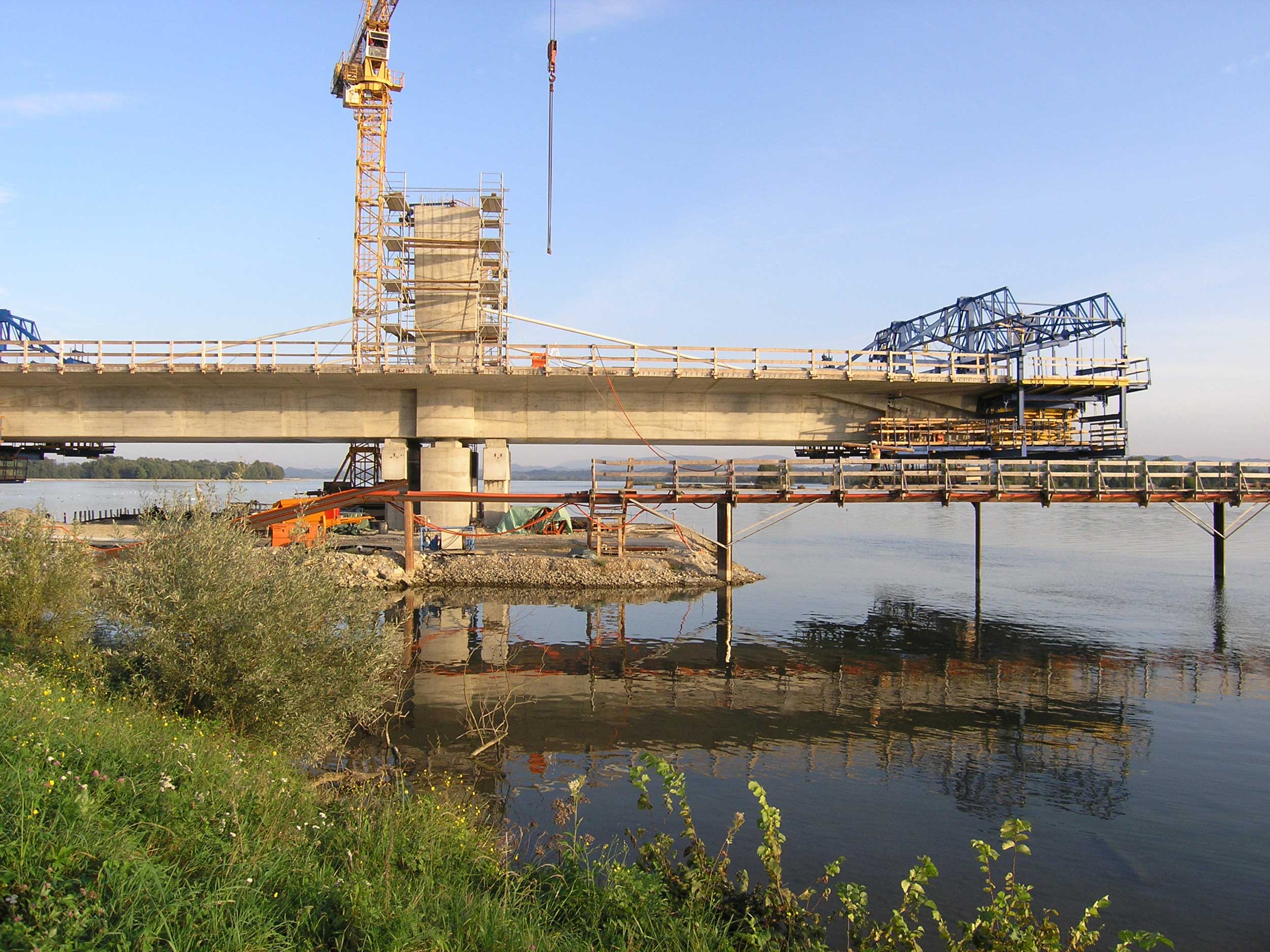 Puh Bridge over Drava in Ptuj