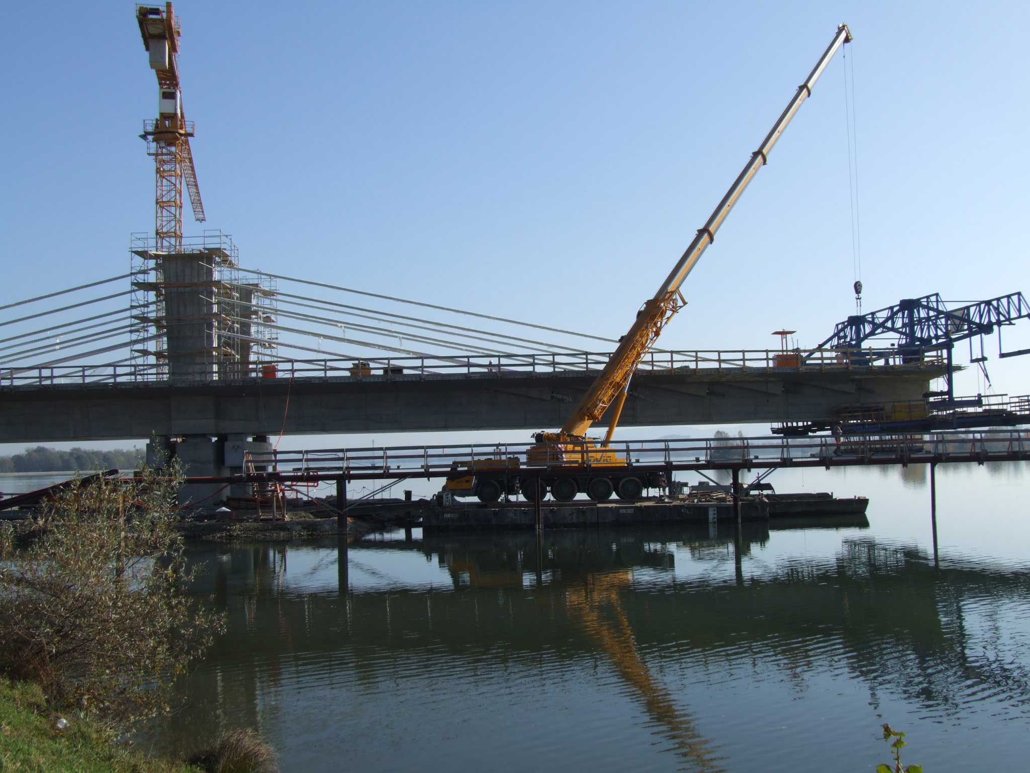 Puh Bridge over Drava in Ptuj