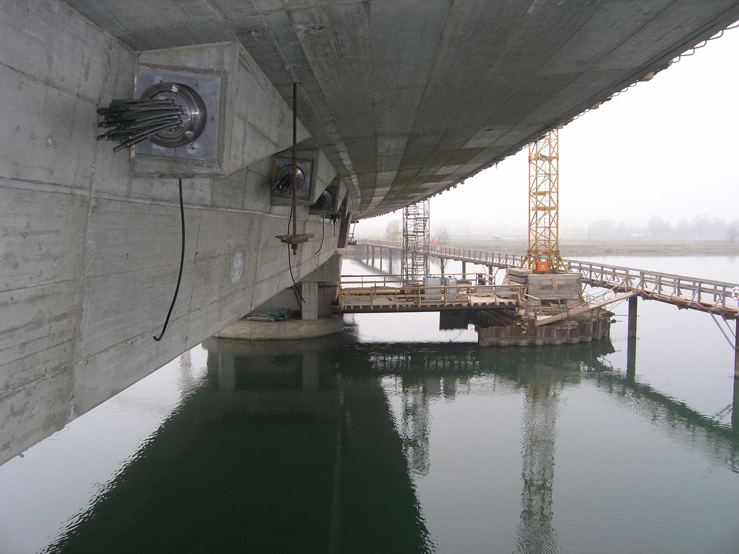 Puh Bridge over Drava in Ptuj