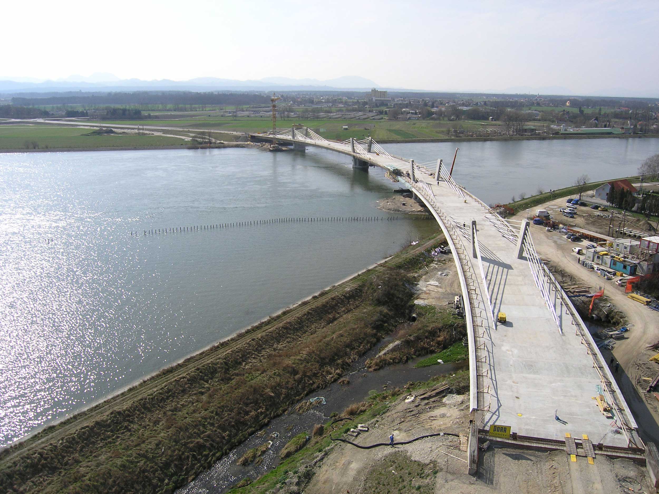 Puh Bridge over Drava in Ptuj