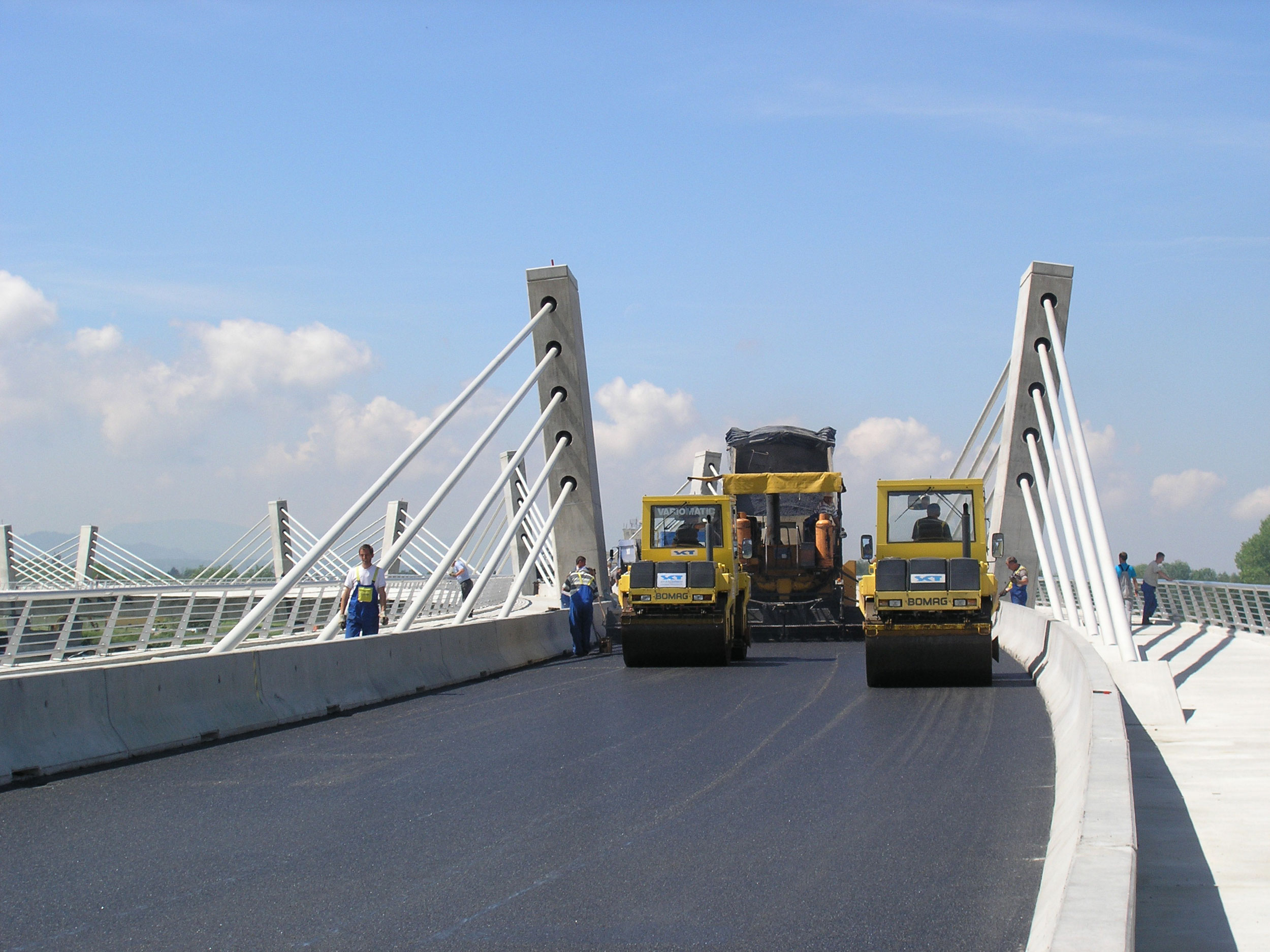 Puh Bridge over Drava in Ptuj