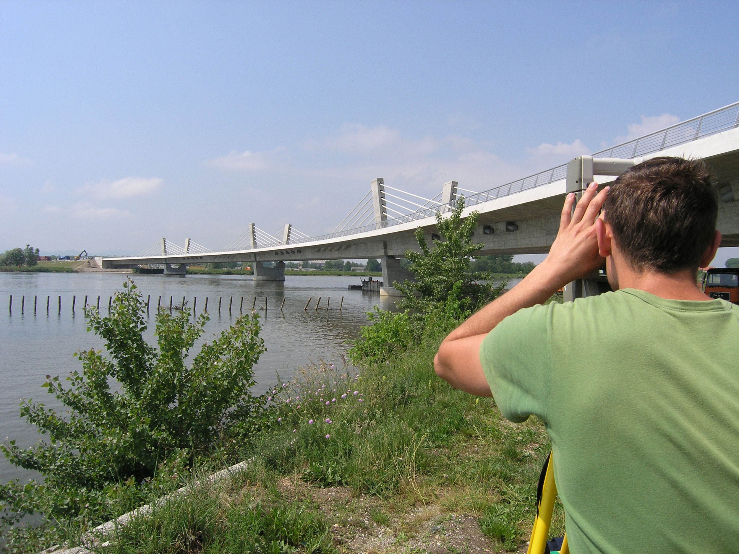 Puh Bridge over Drava in Ptuj