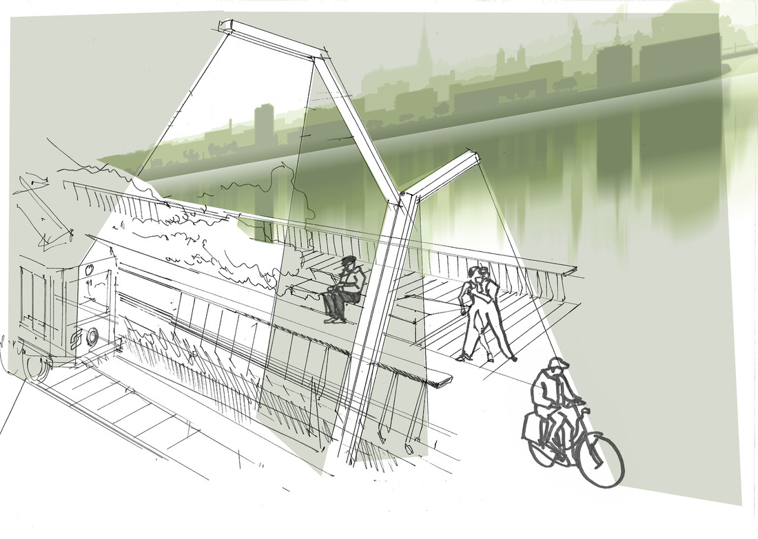 ˝Neue Donaubrücke Linz˝ Bridge