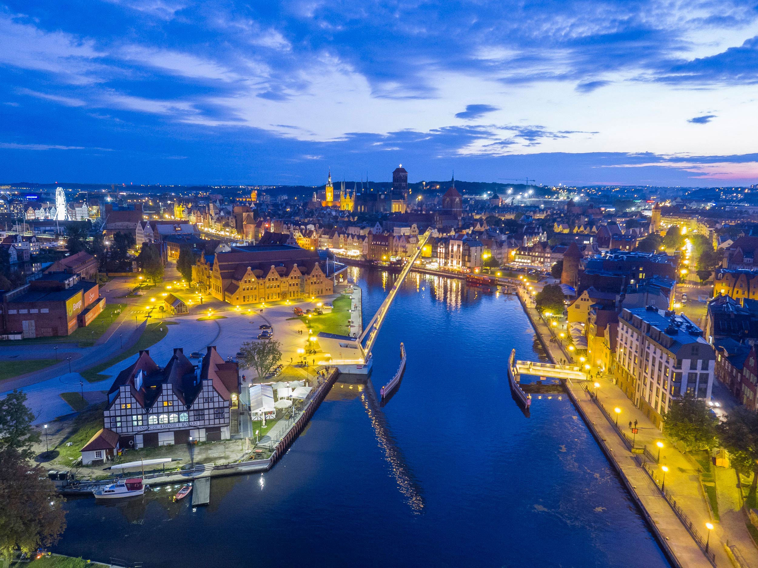 Footbridge to Ołowianka Island in Gdansk