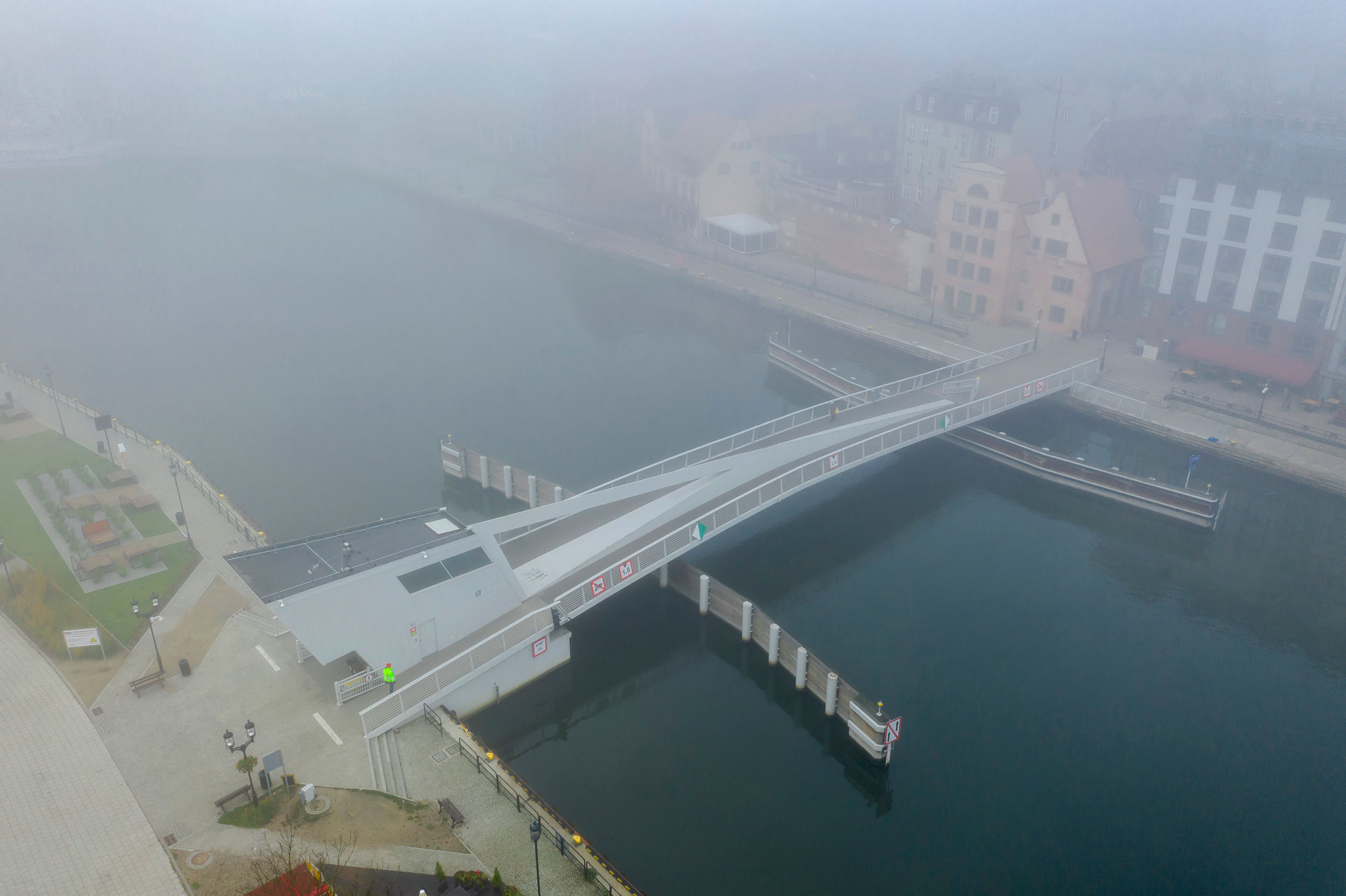 Footbridge to Ołowianka Island in Gdansk