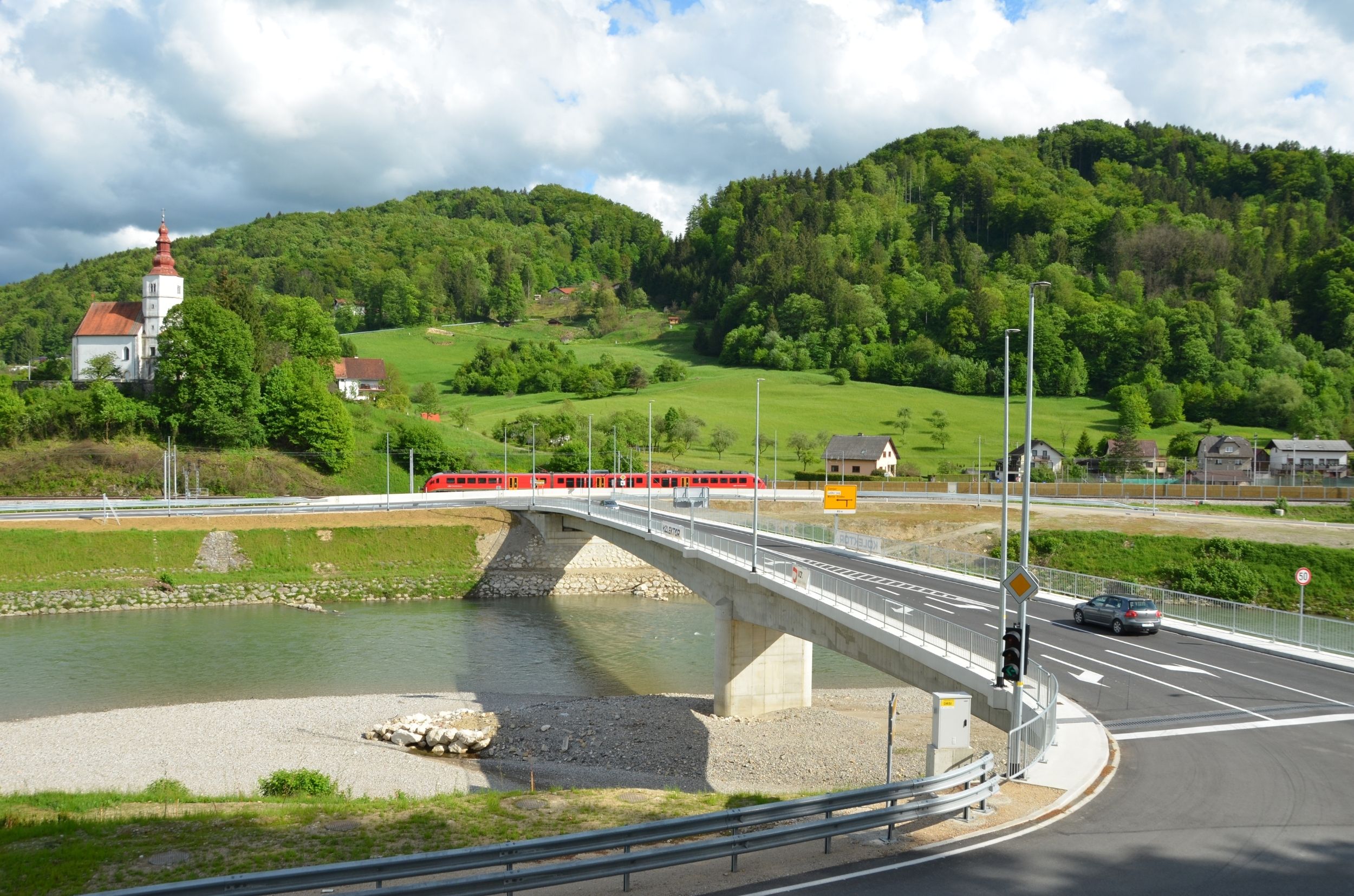 Bridge over Savinja in Laško