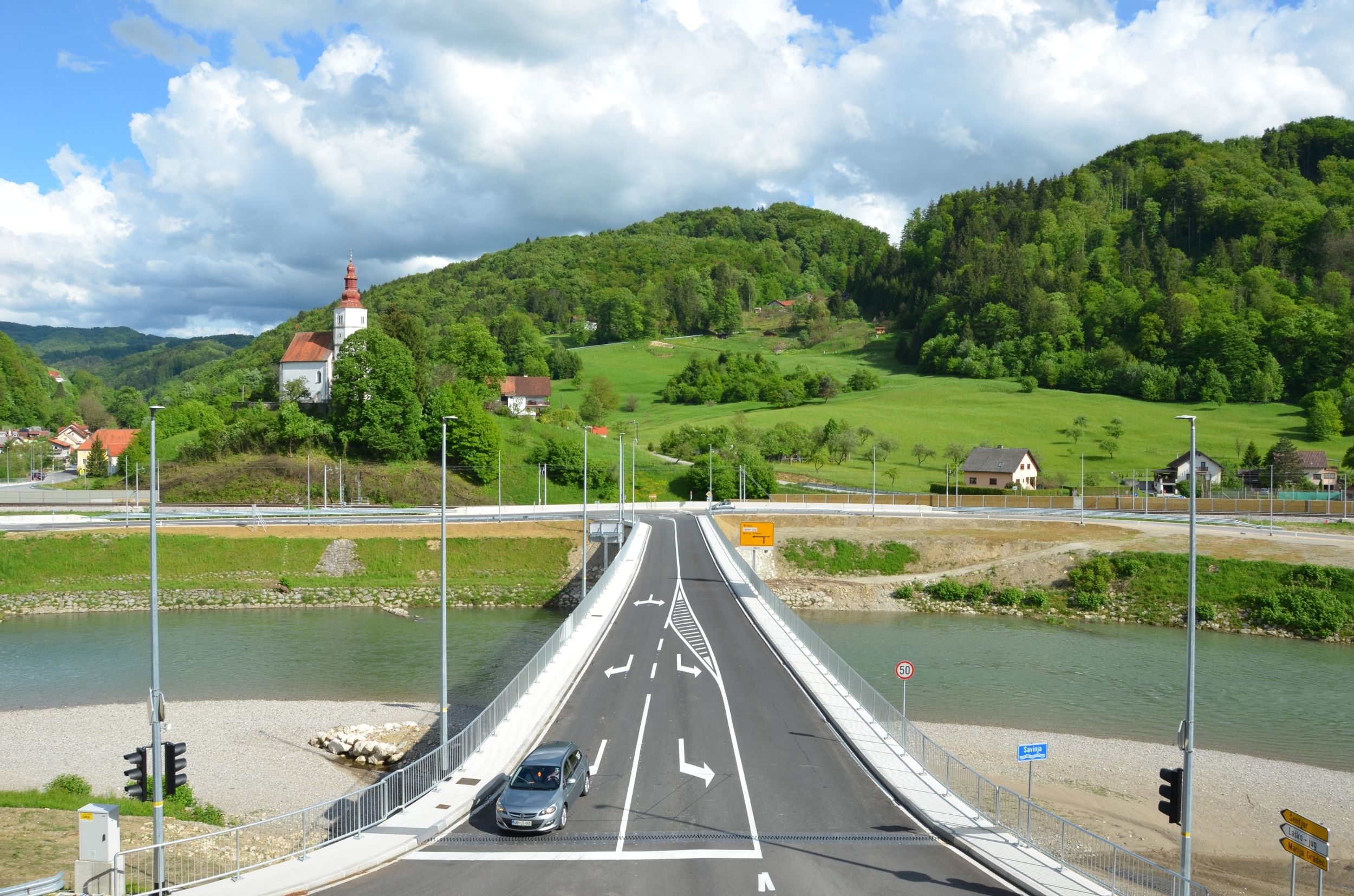 Bridge over Savinja in Laško