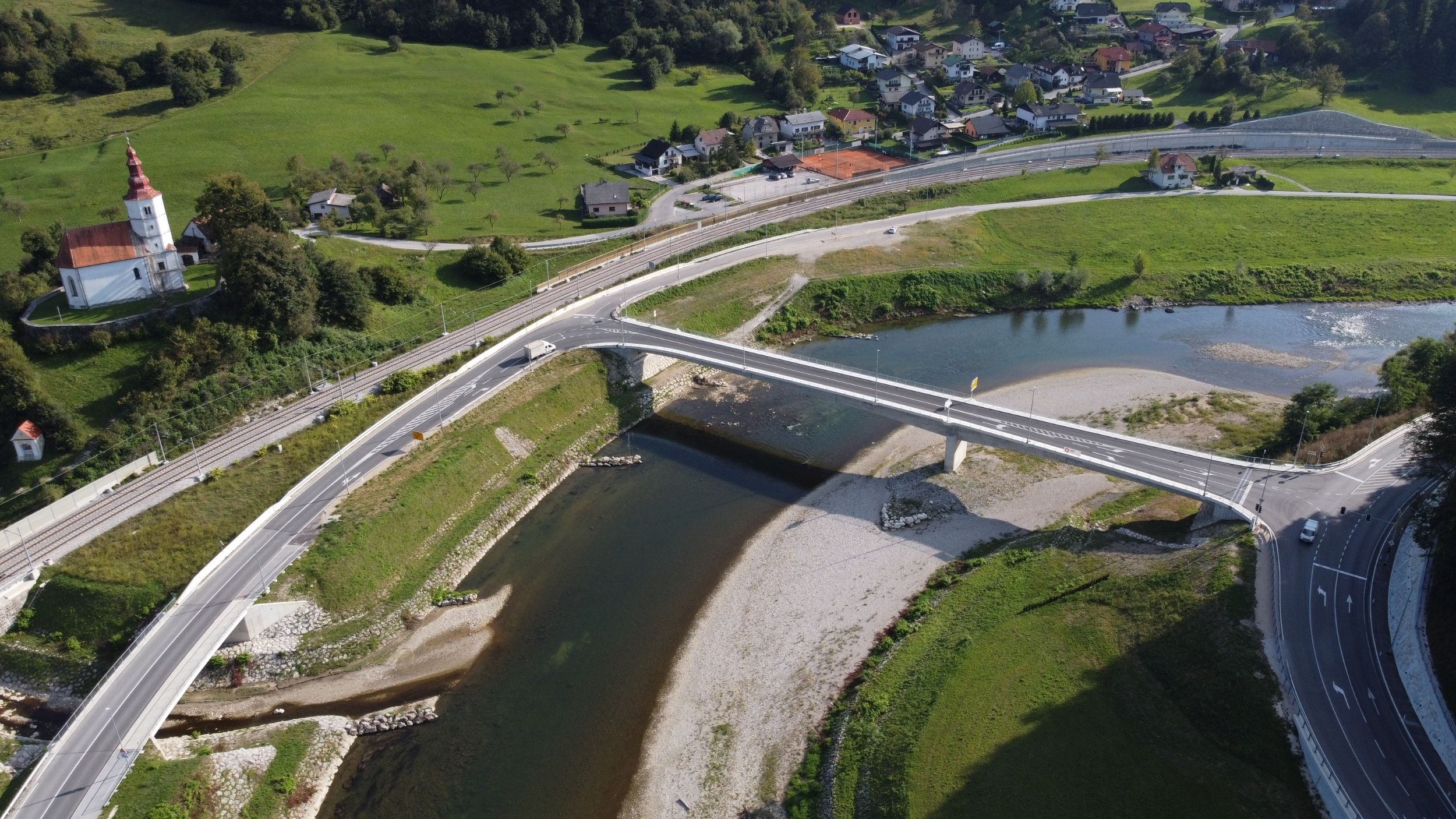 Bridge over Savinja in Laško