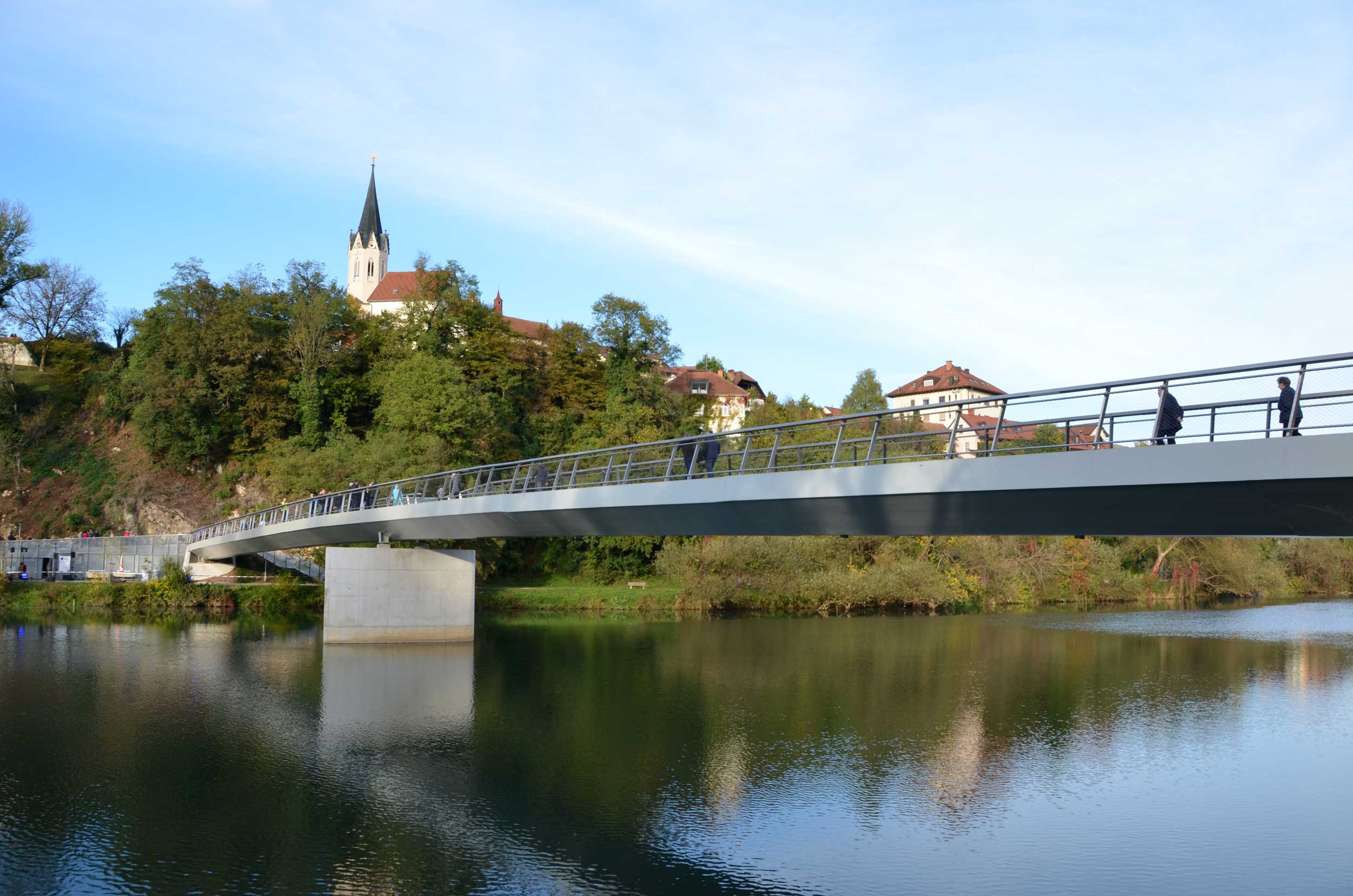 Foot and Cycle Bridge Loka-Kandija over Krka River