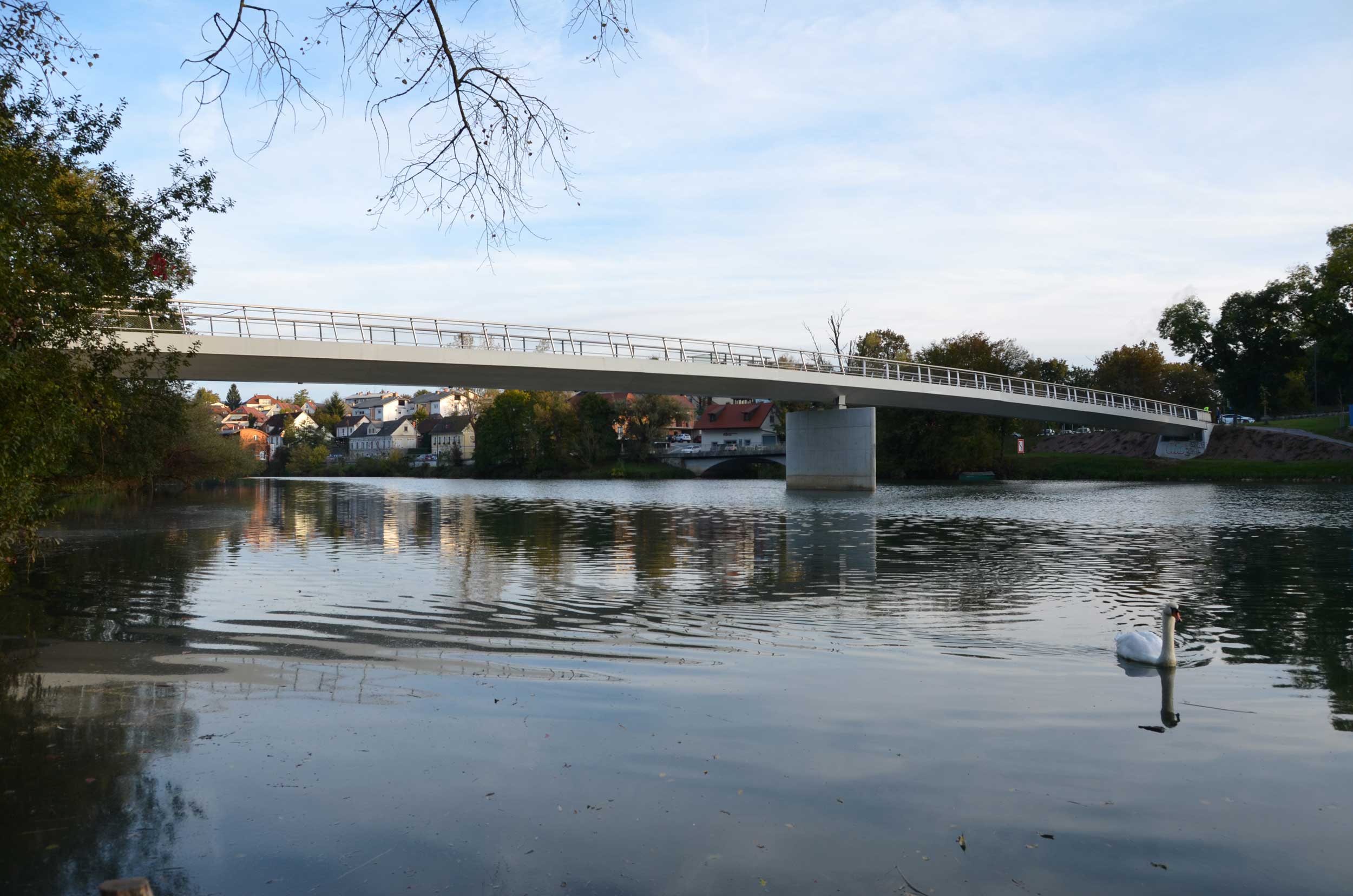 Foot and Cycle Bridge Loka-Kandija over Krka River