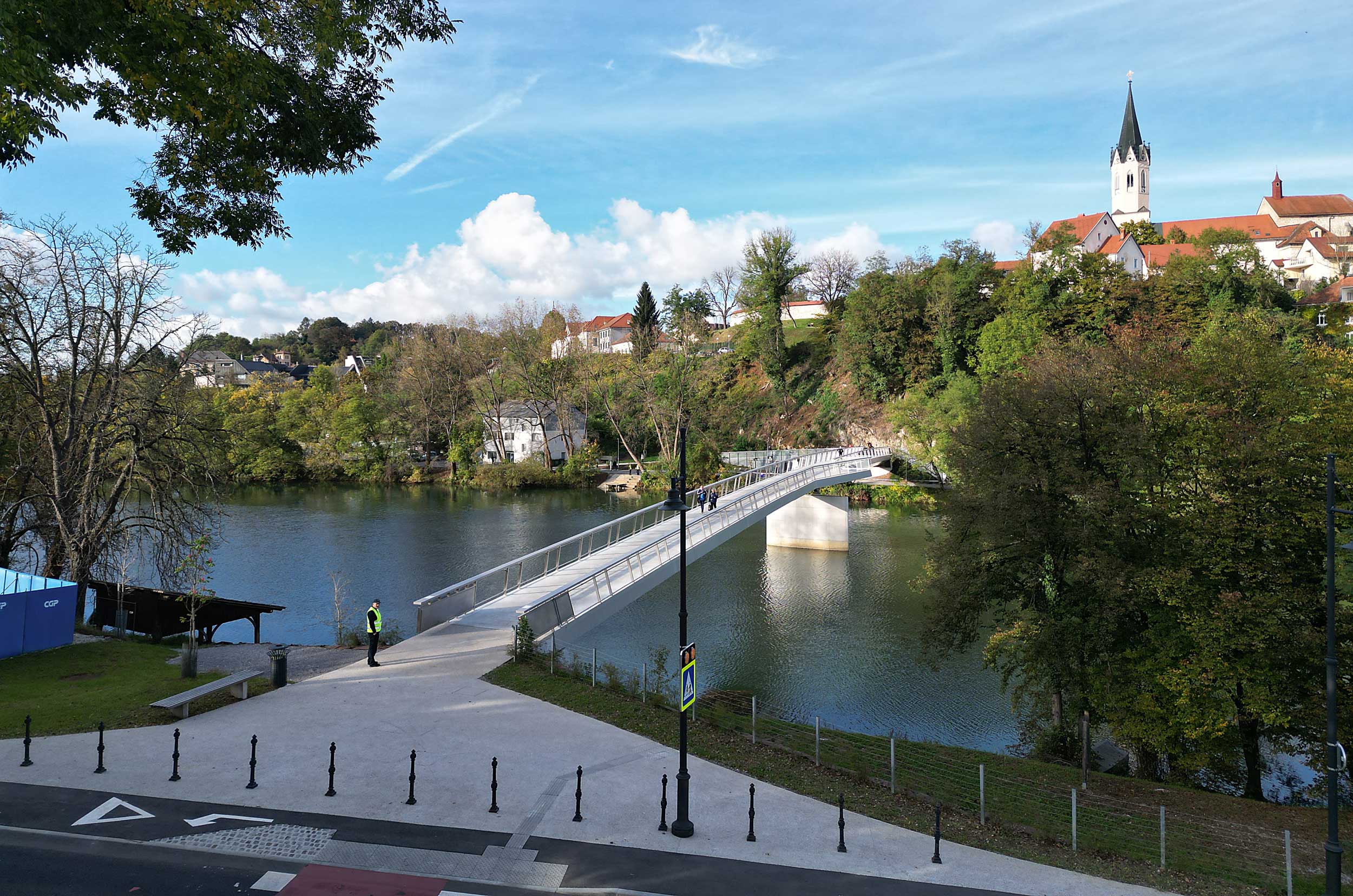 Foot and Cycle Bridge Loka-Kandija over Krka River