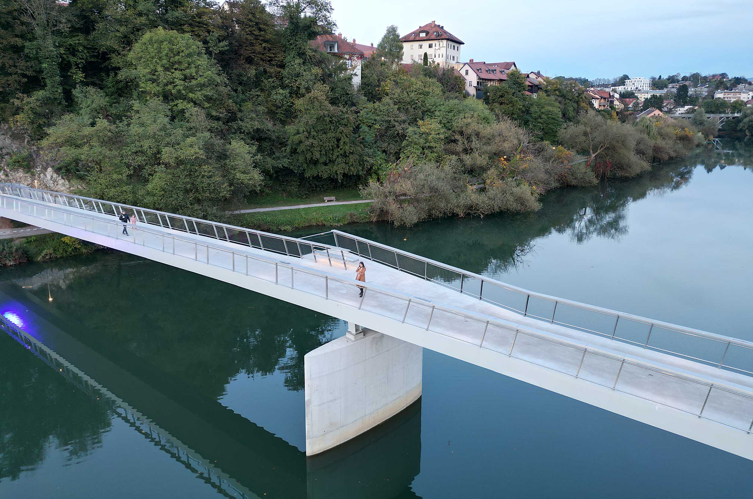 Foot and Cycle Bridge Loka-Kandija over Krka River