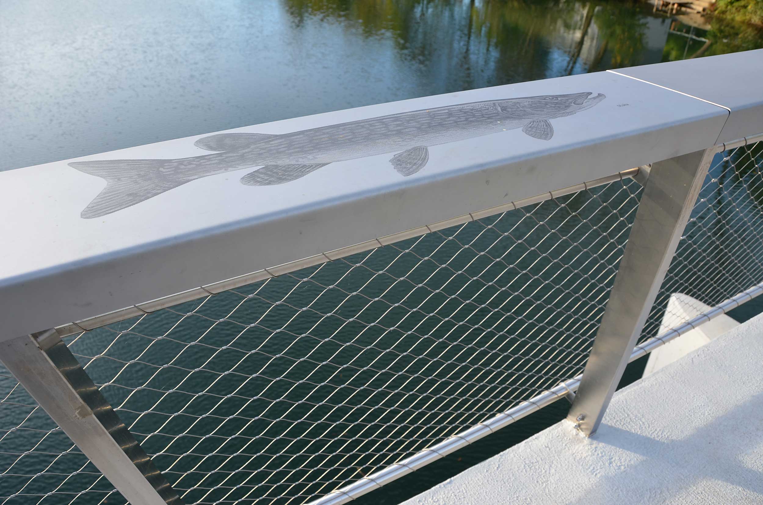 Foot and Cycle Bridge Loka-Kandija over Krka River