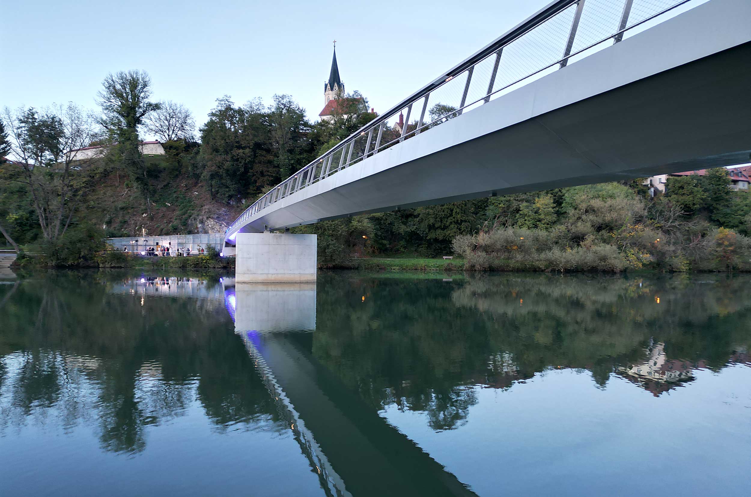 Foot and Cycle Bridge Loka-Kandija over Krka River