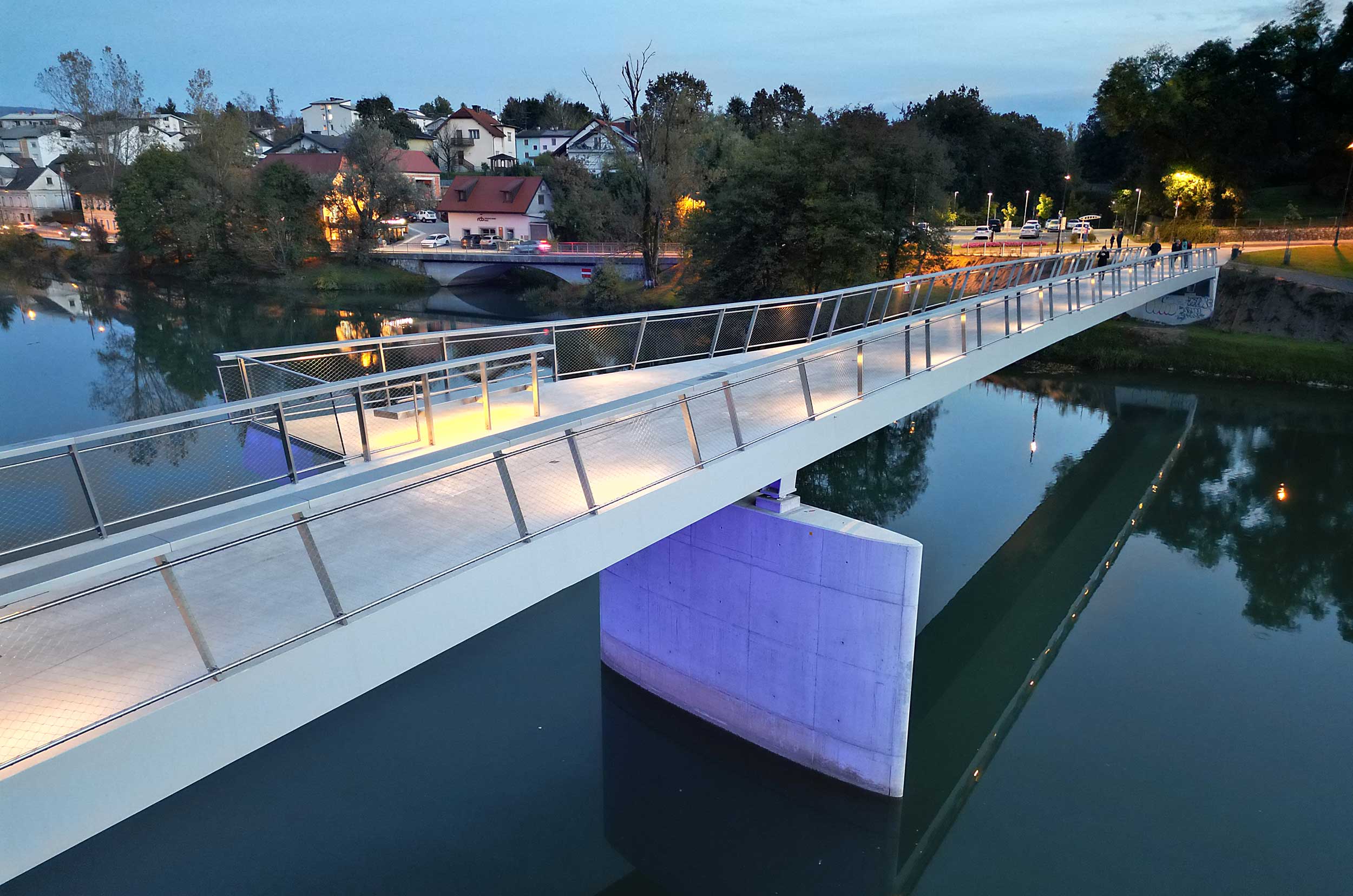Foot and Cycle Bridge Loka-Kandija over Krka River