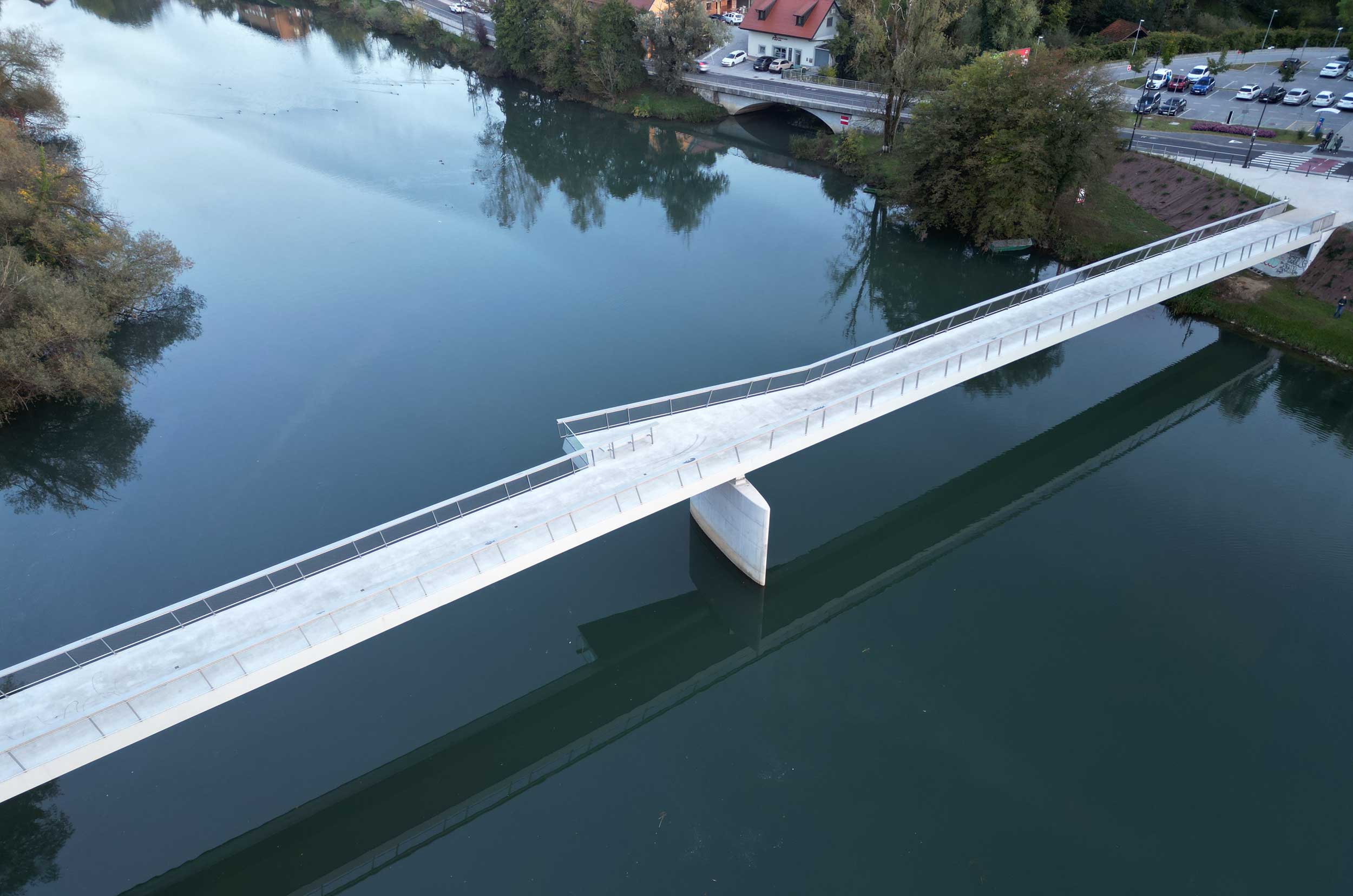Foot and Cycle Bridge Loka-Kandija over Krka River