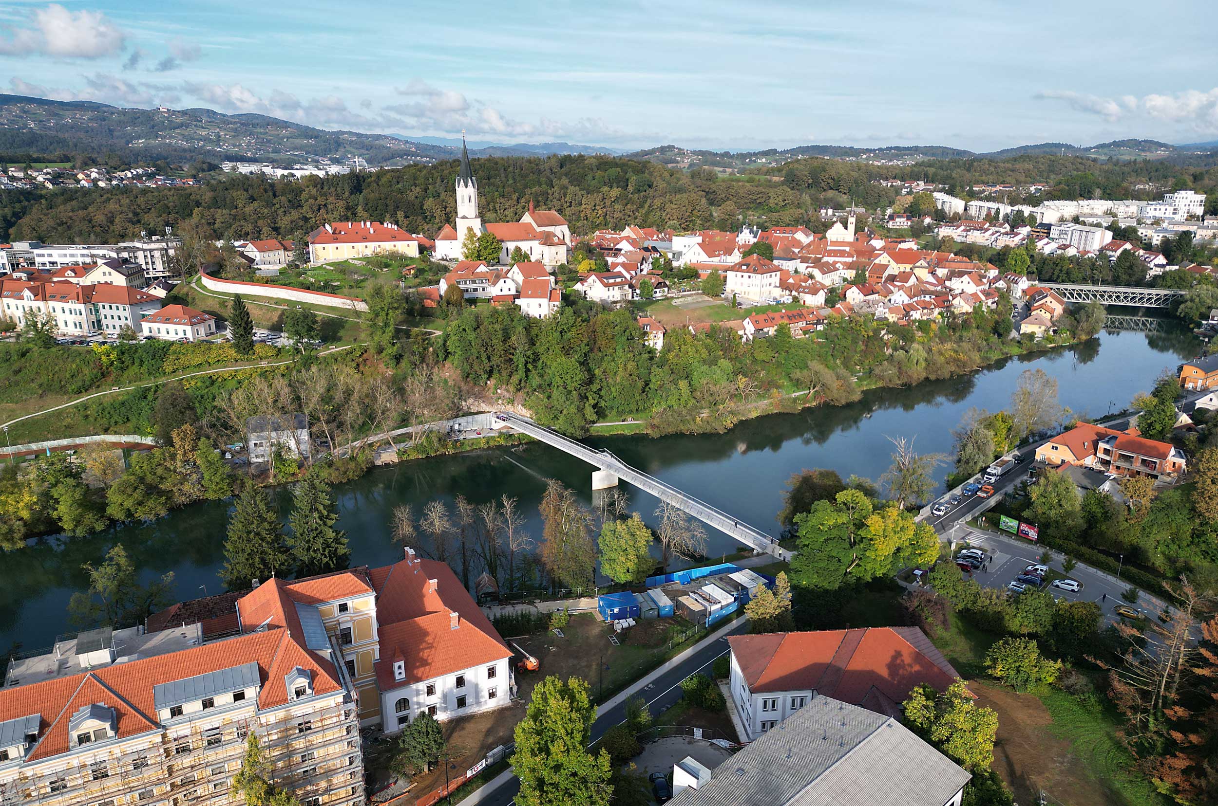 Foot and Cycle Bridge Loka-Kandija over Krka River