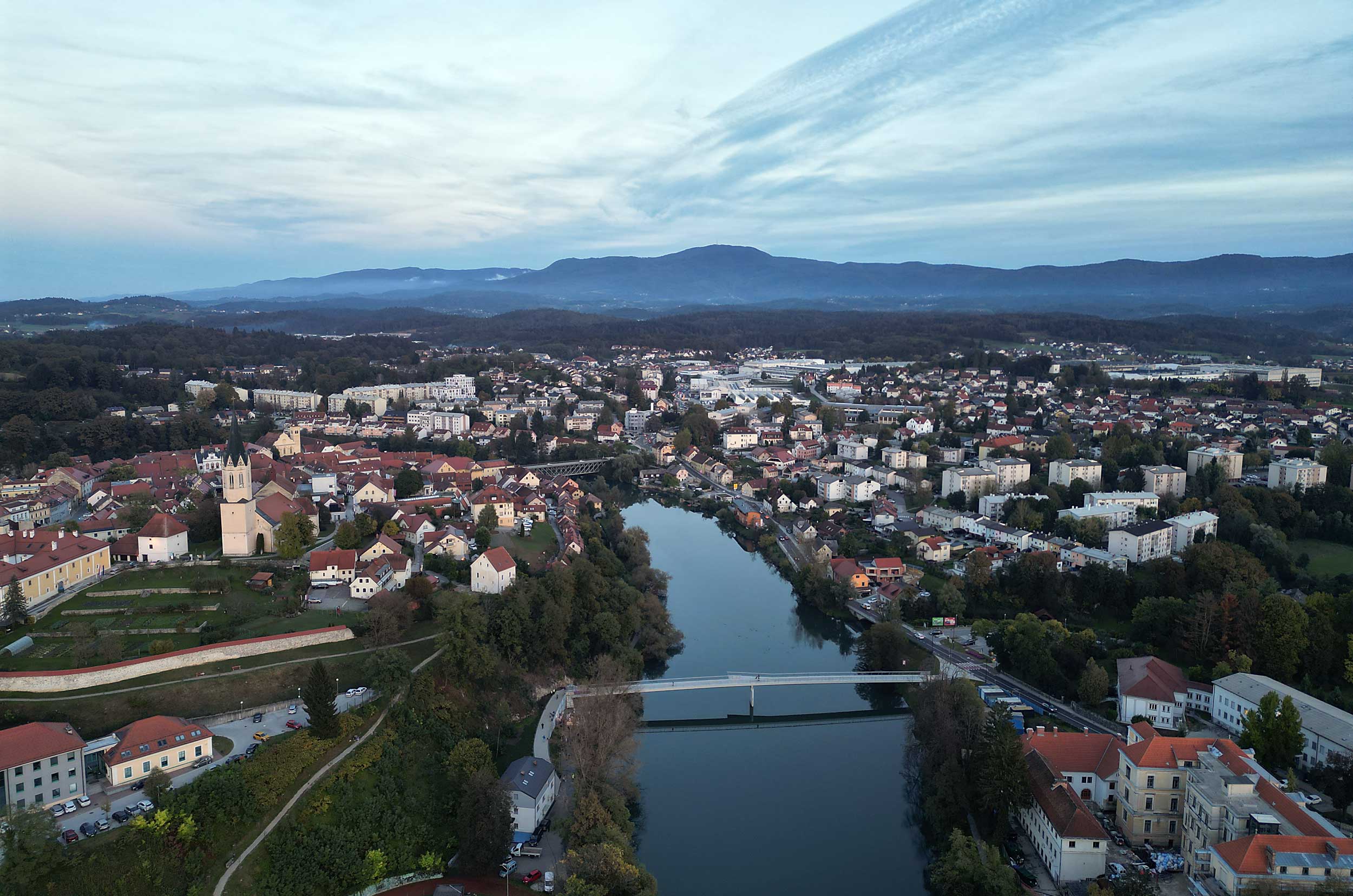 Foot and Cycle Bridge Loka-Kandija over Krka River