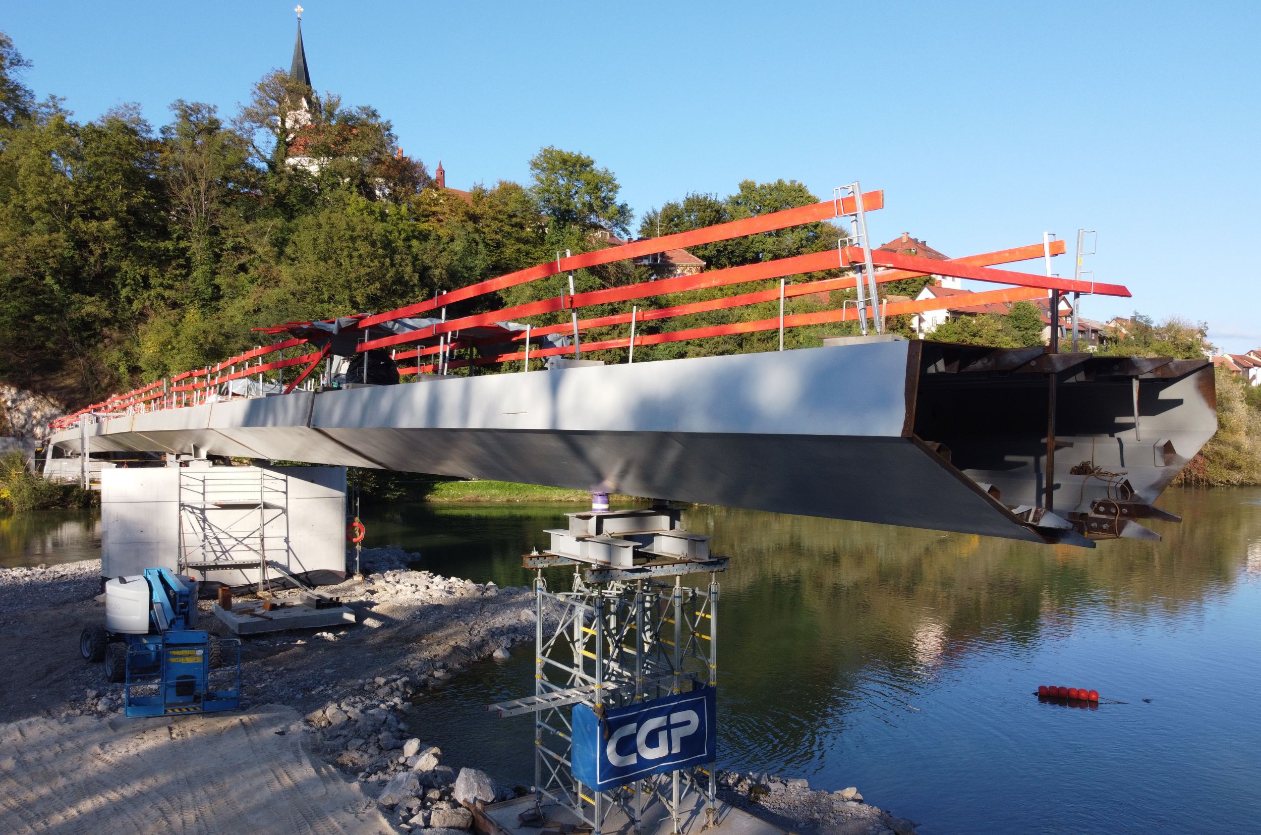Foot and Cycle Bridge Loka-Kandija over Krka River