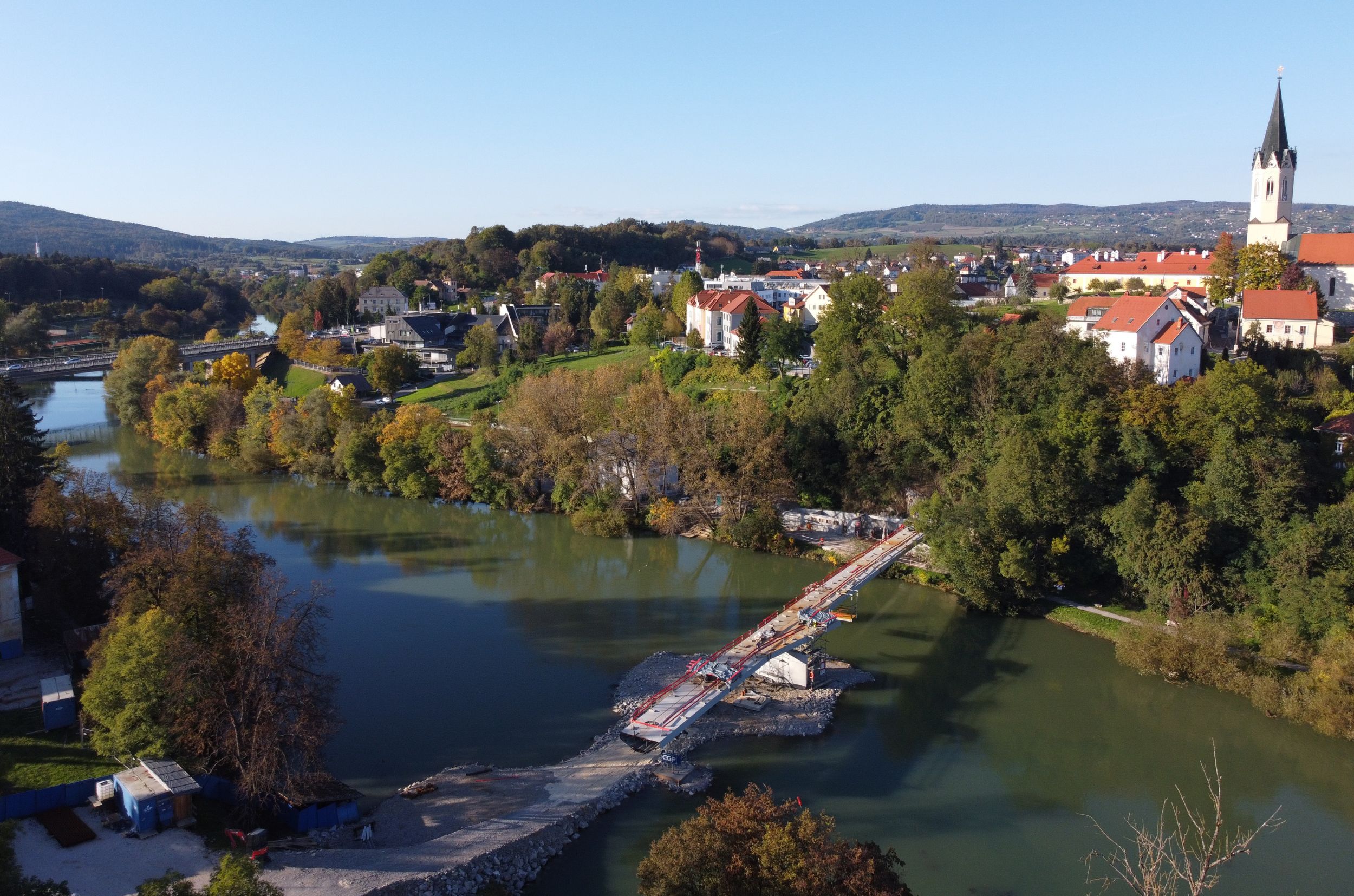 Foot and Cycle Bridge Loka-Kandija over Krka River