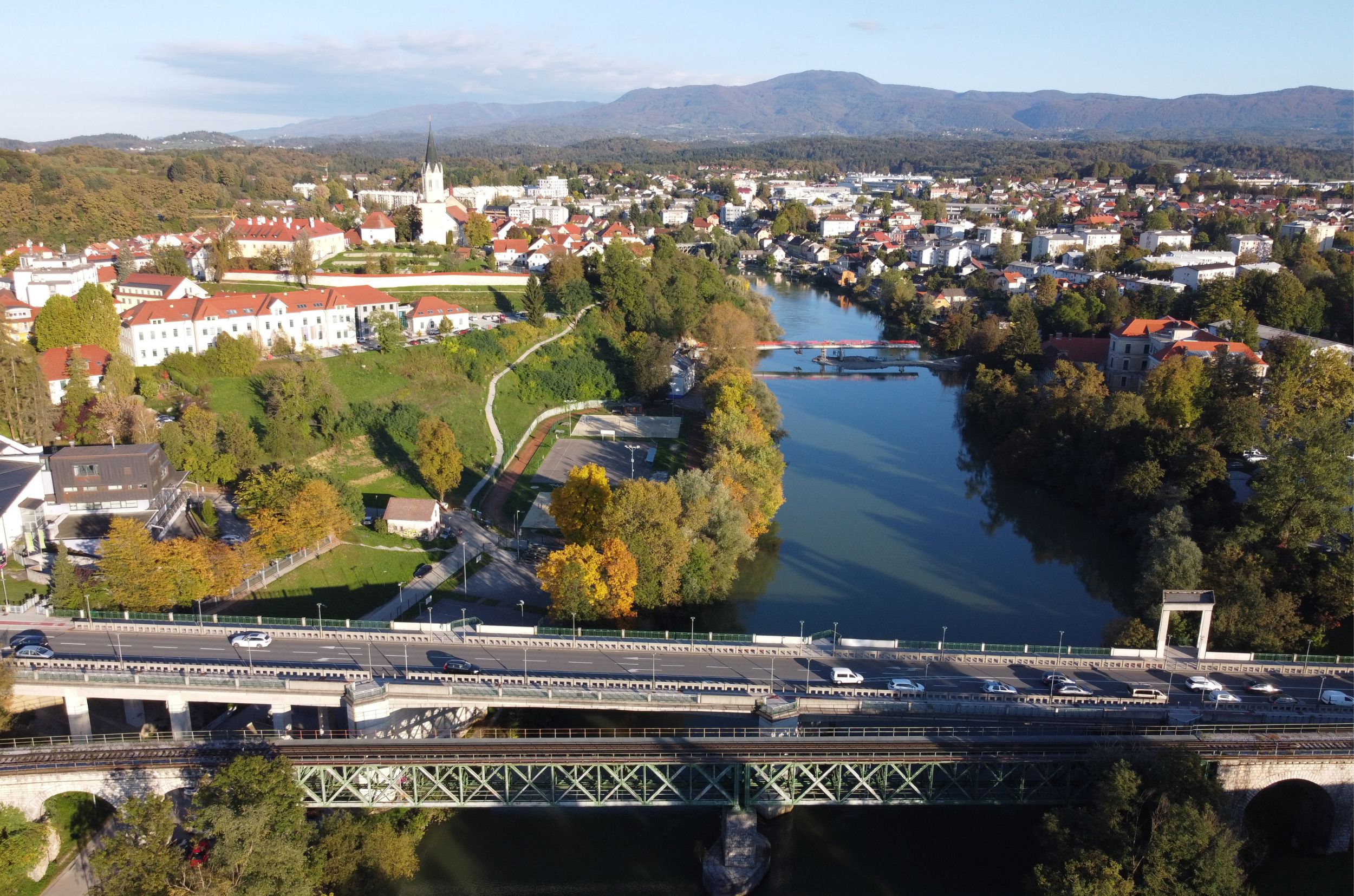 Foot and Cycle Bridge Loka-Kandija over Krka River