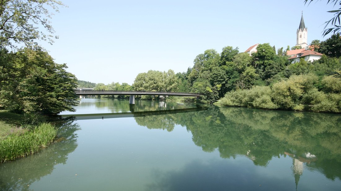 Foot and Cycle Bridge Loka-Kandija over Krka River
