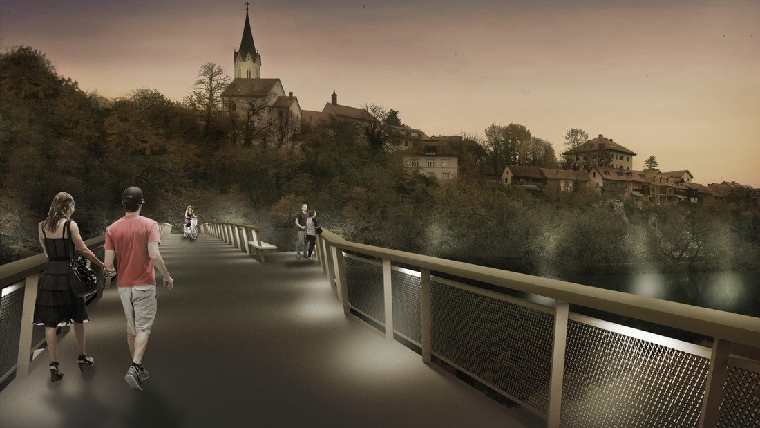 Foot and Cycle Bridge Loka-Kandija over Krka River