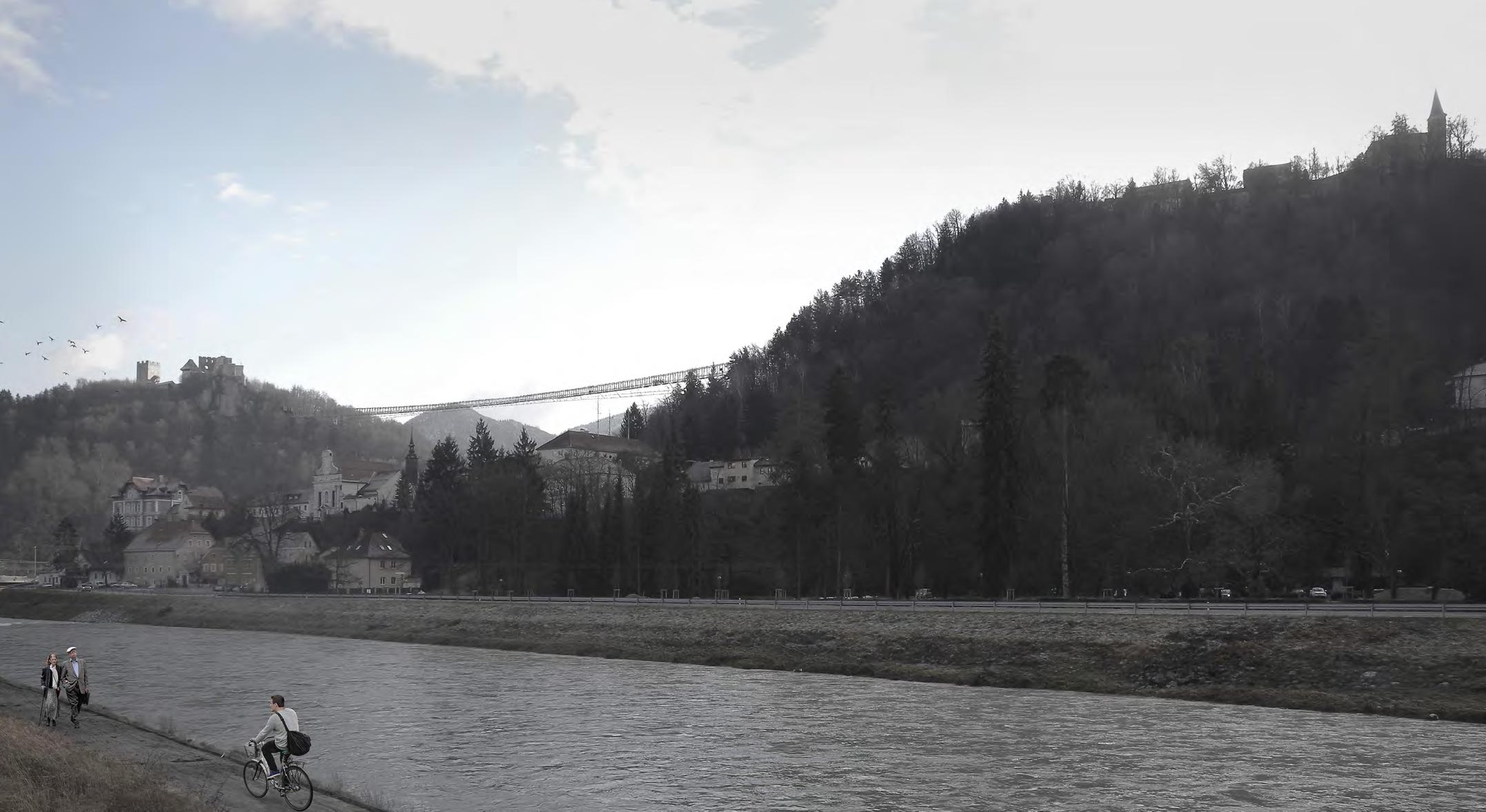 Suspension footbridge Celje