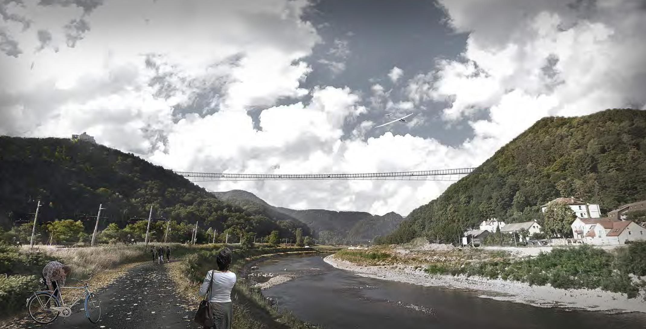 Suspension footbridge Celje