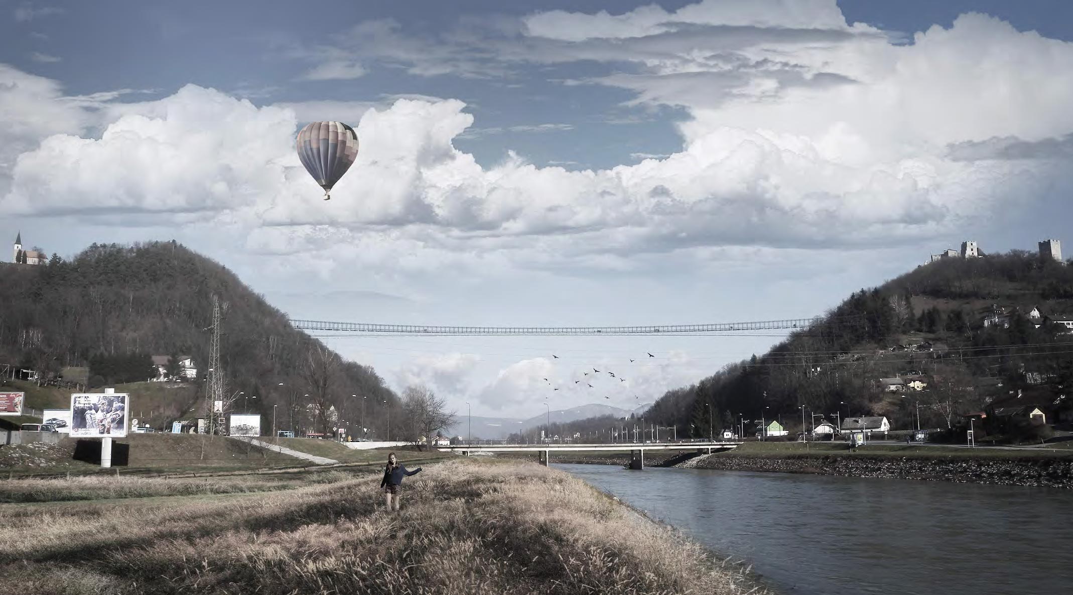 Suspension footbridge Celje